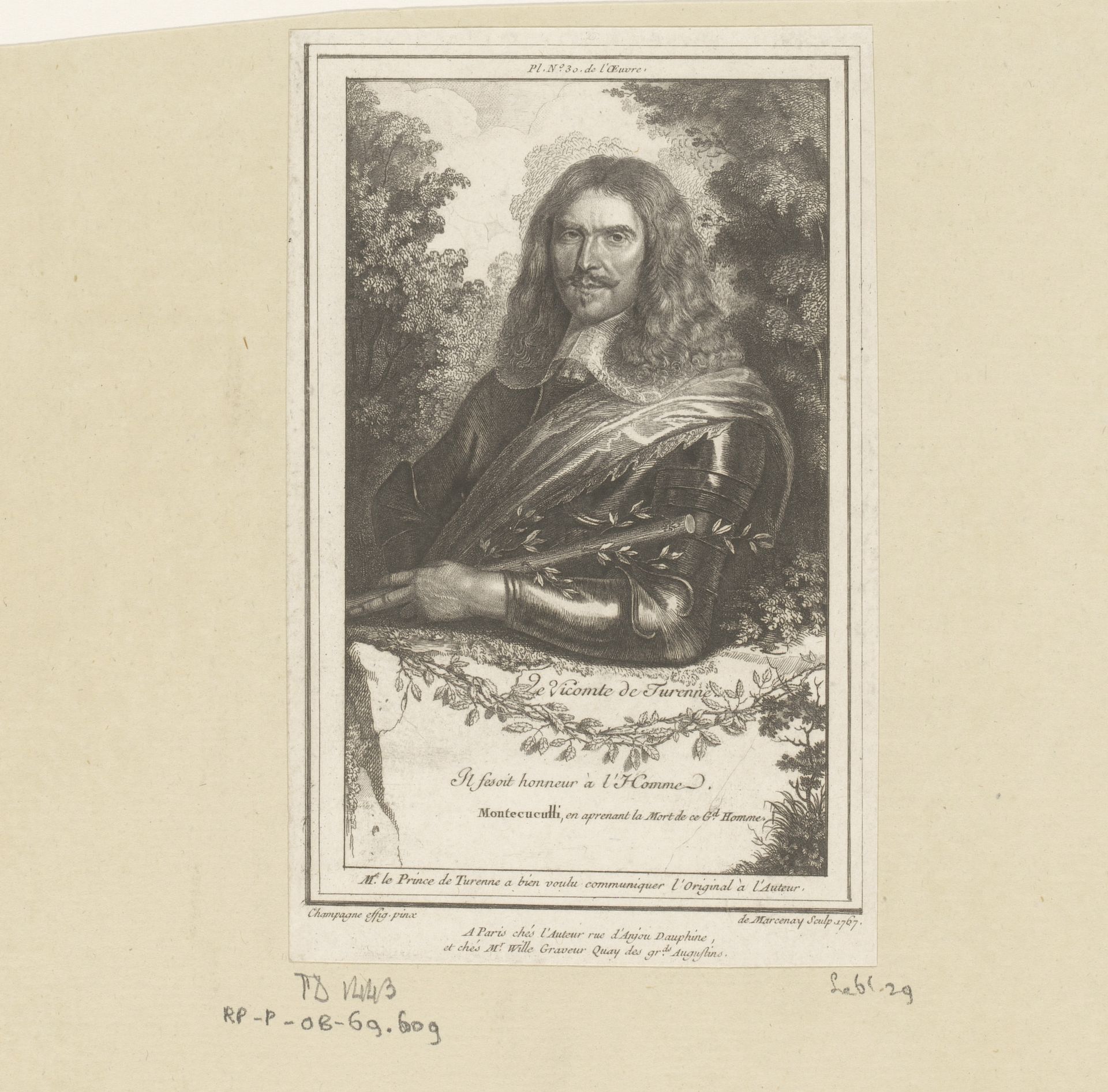 Portret van Henri de Latour d'Auvergne, vicomte de Turenne by Antoine de Marcenay de Ghuy