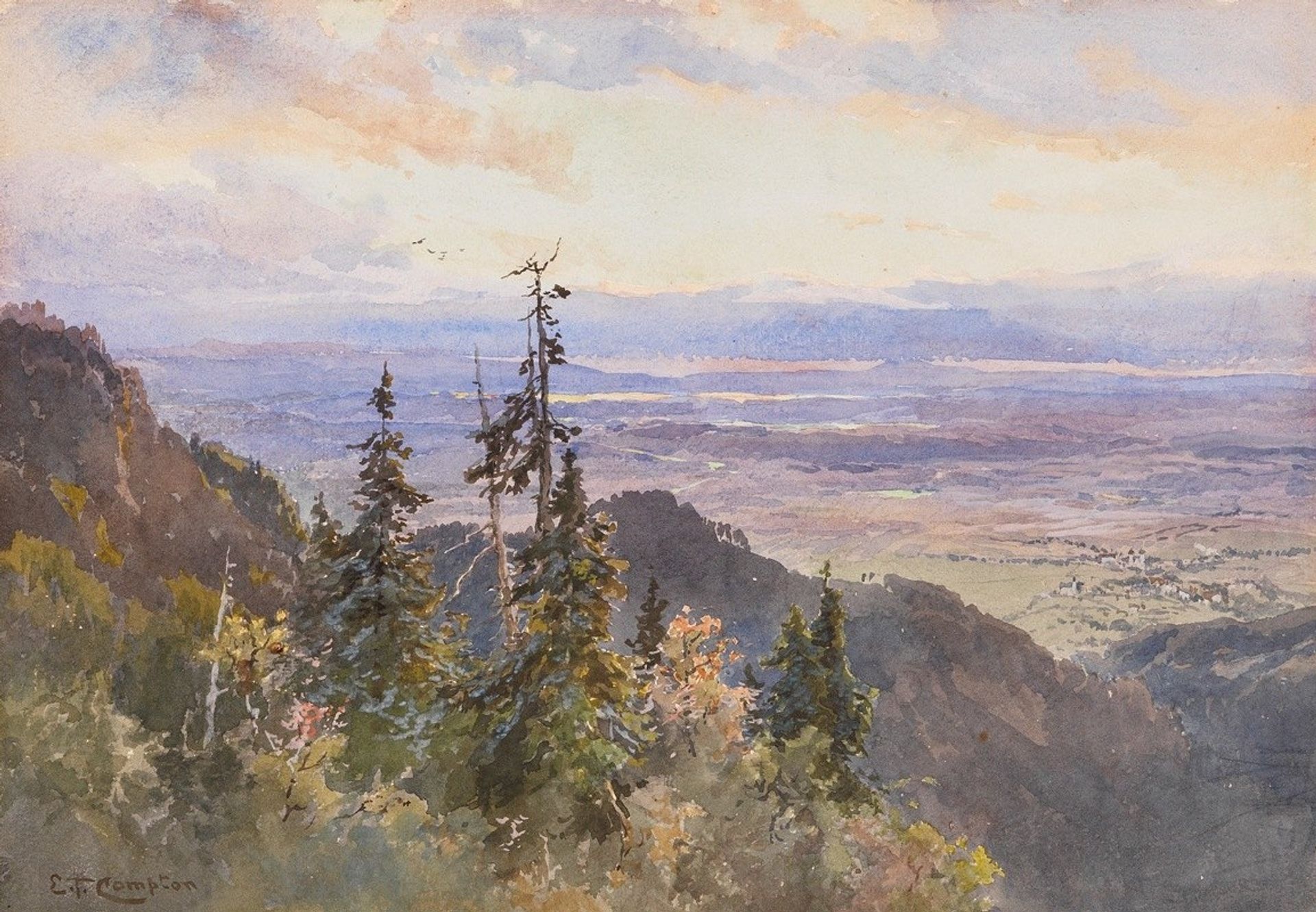 An der Benediktenwand by Edward Theodore Compton