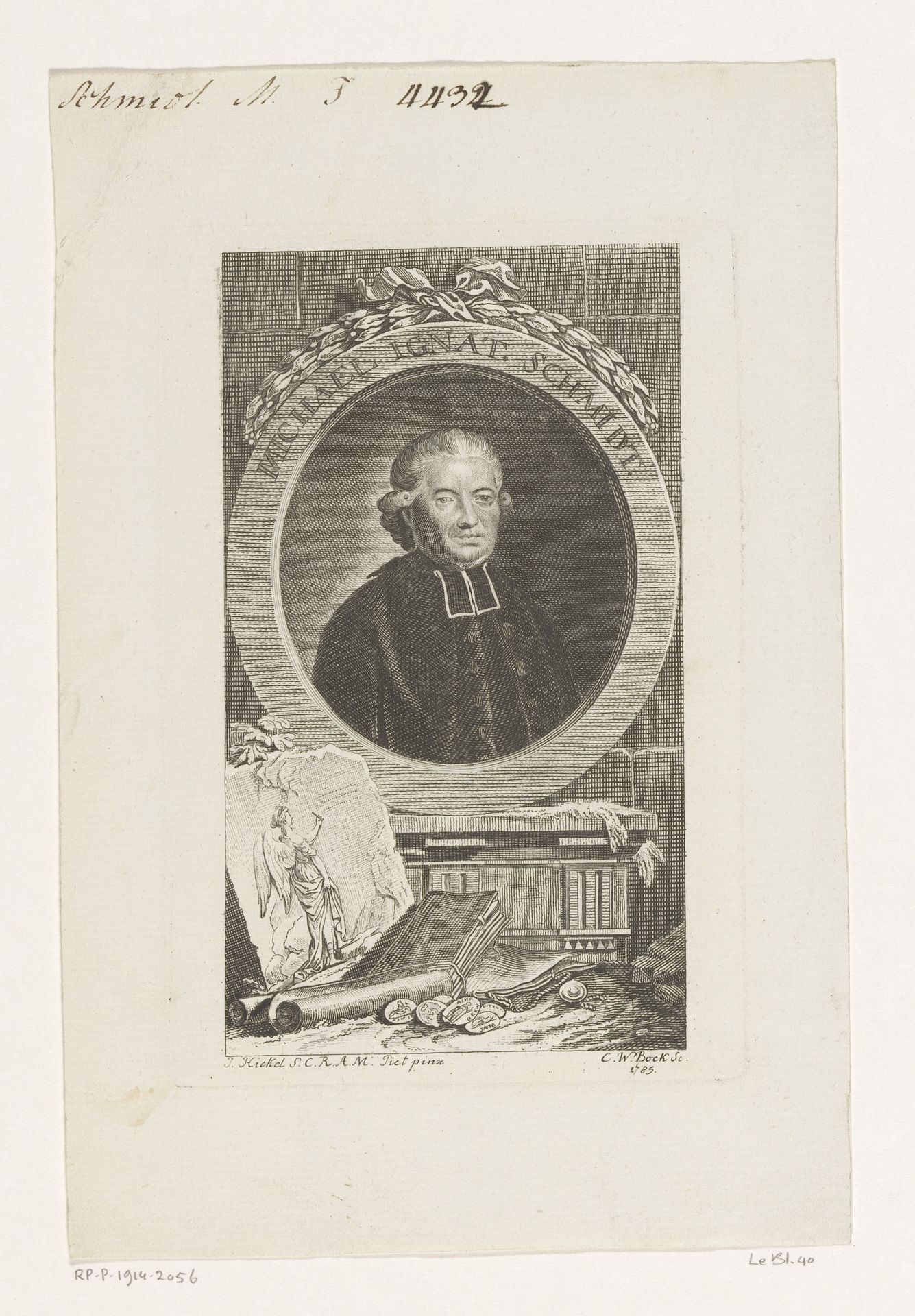 Portret van Michael Ignaz Schmidt by Christoph-Wilhelm Bock