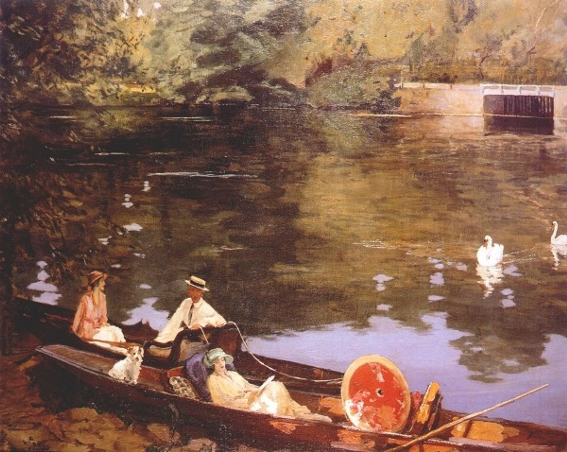 Sutton Courtenay, (Summer on the River or The Wharf) by Sir John Lavery
