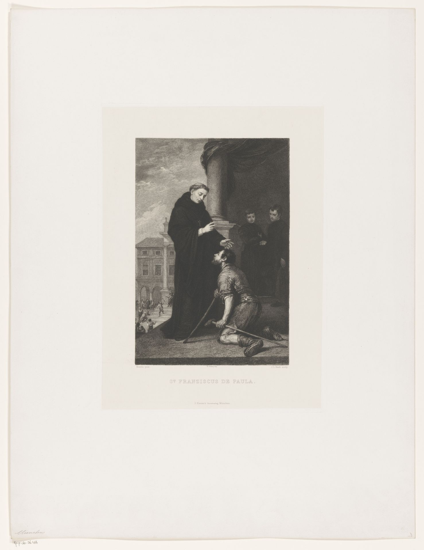 H. Franciscus van Paula geneest de zieken by Johann Leonhard Raab