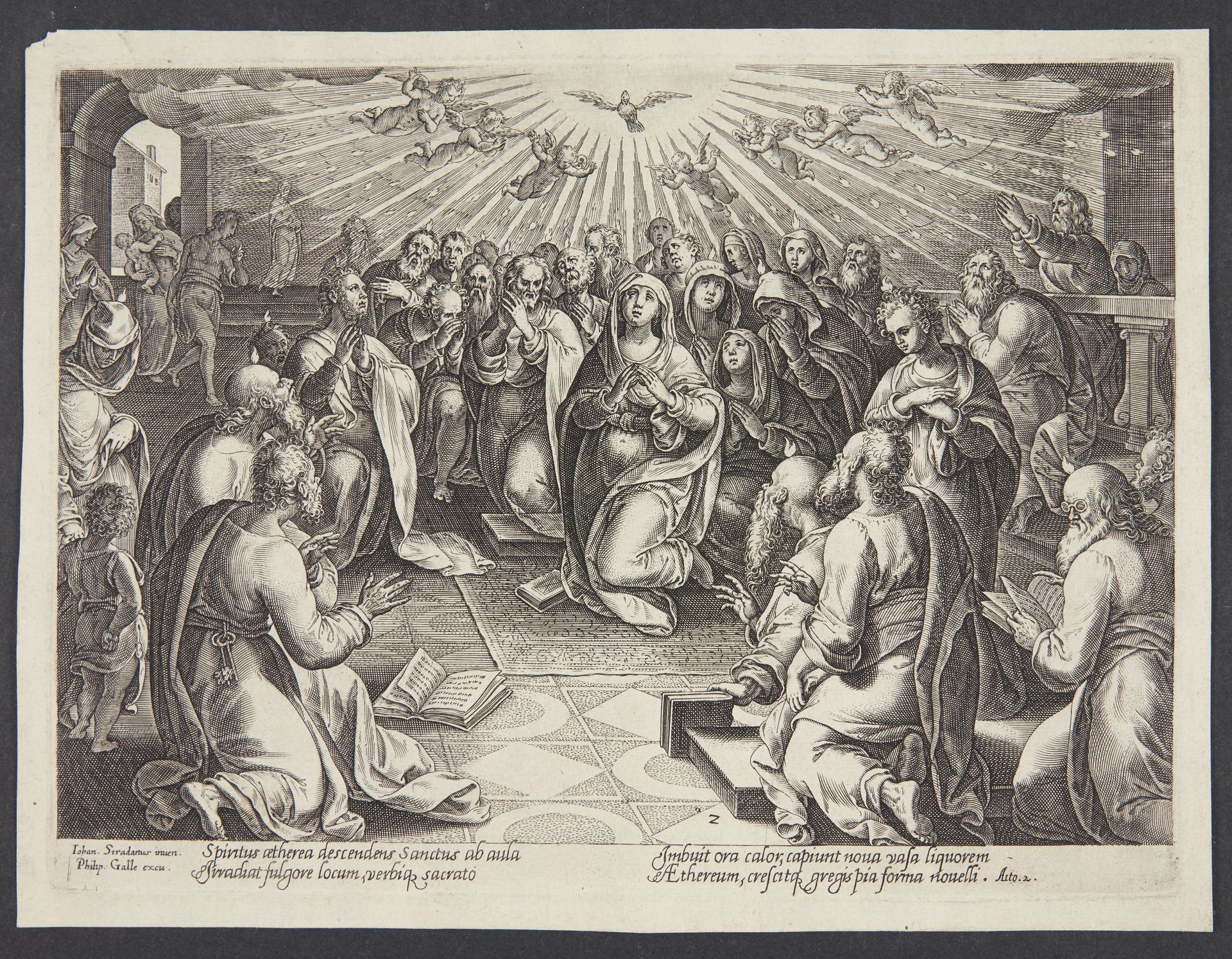 The descent of the Holy Ghost by Philips Galle