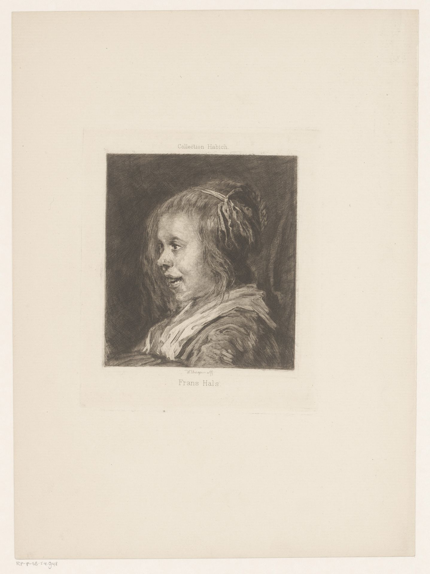 Portret van een onbekend meisje by William Unger