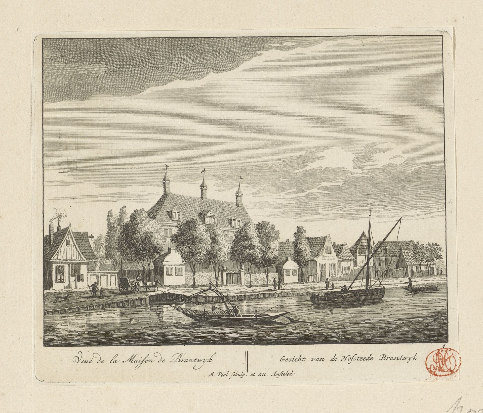 Gezicht op de Amstel bij hofstede Brandwijk by Matthijs Pool