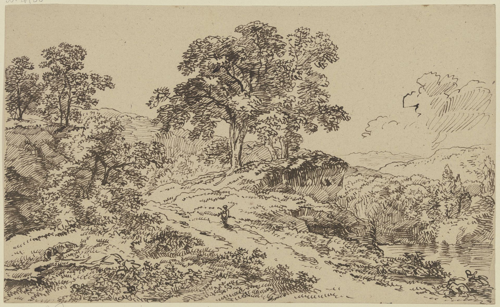 Landscape full of trees by Franz Kobell