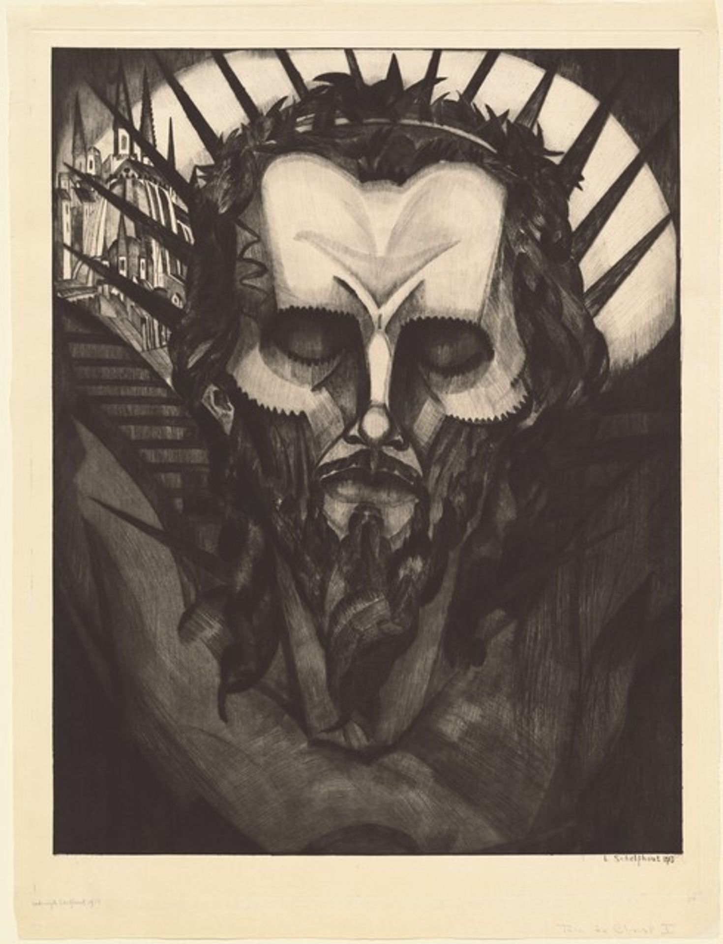 Tête de Christ by Lodewijk Schelfhout