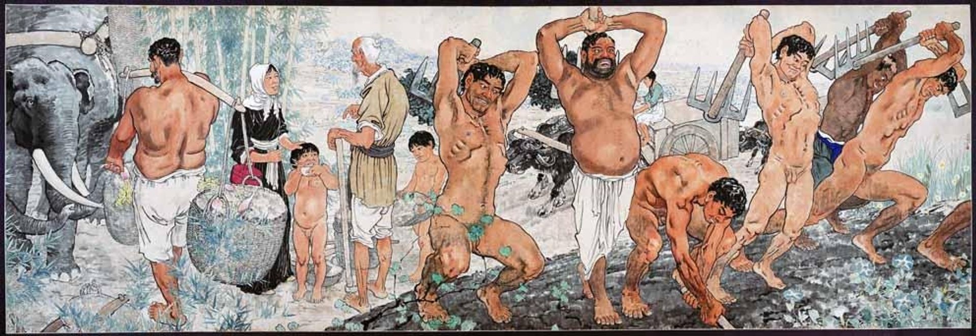 The Fool who Moved the Mountains by Xu Beihong