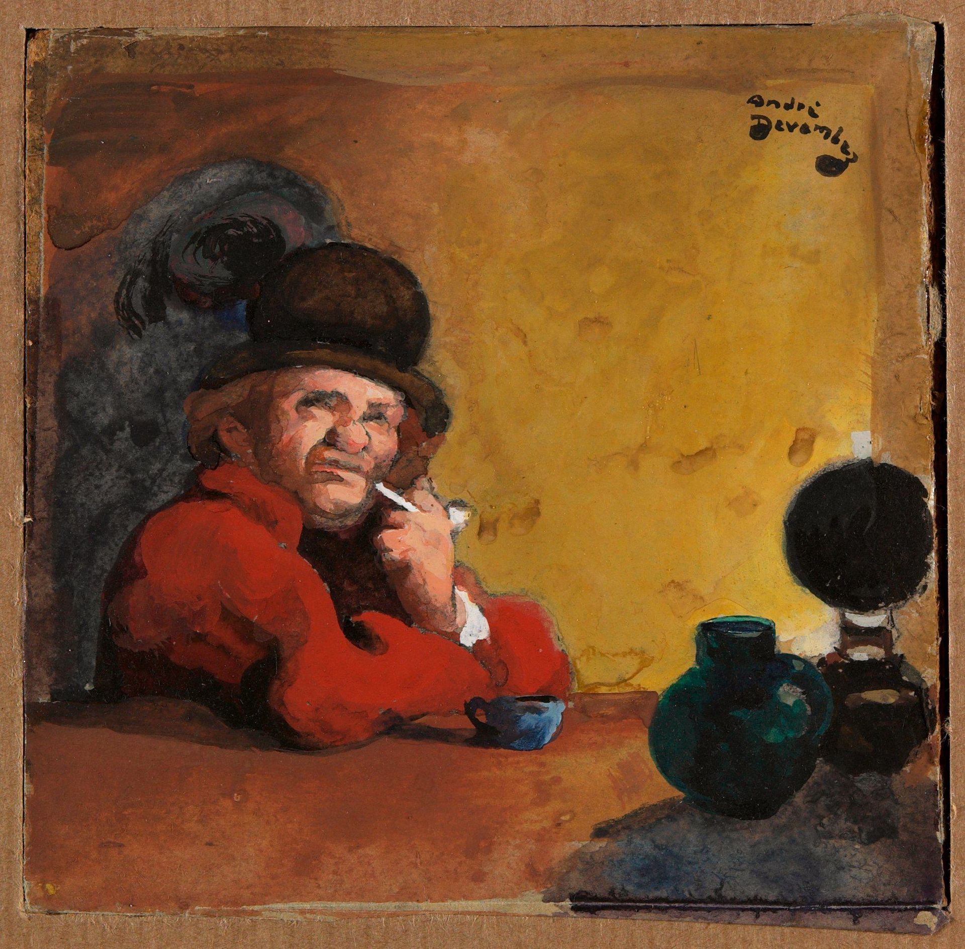 Man with a Pipe by André Devambez