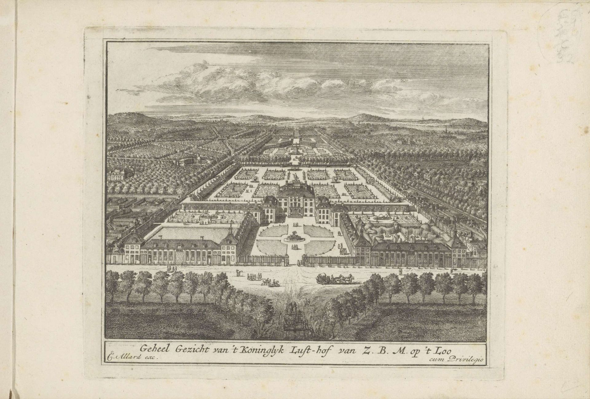 Gezicht op Paleis Het Loo in vogelvlucht by Laurens Scherm