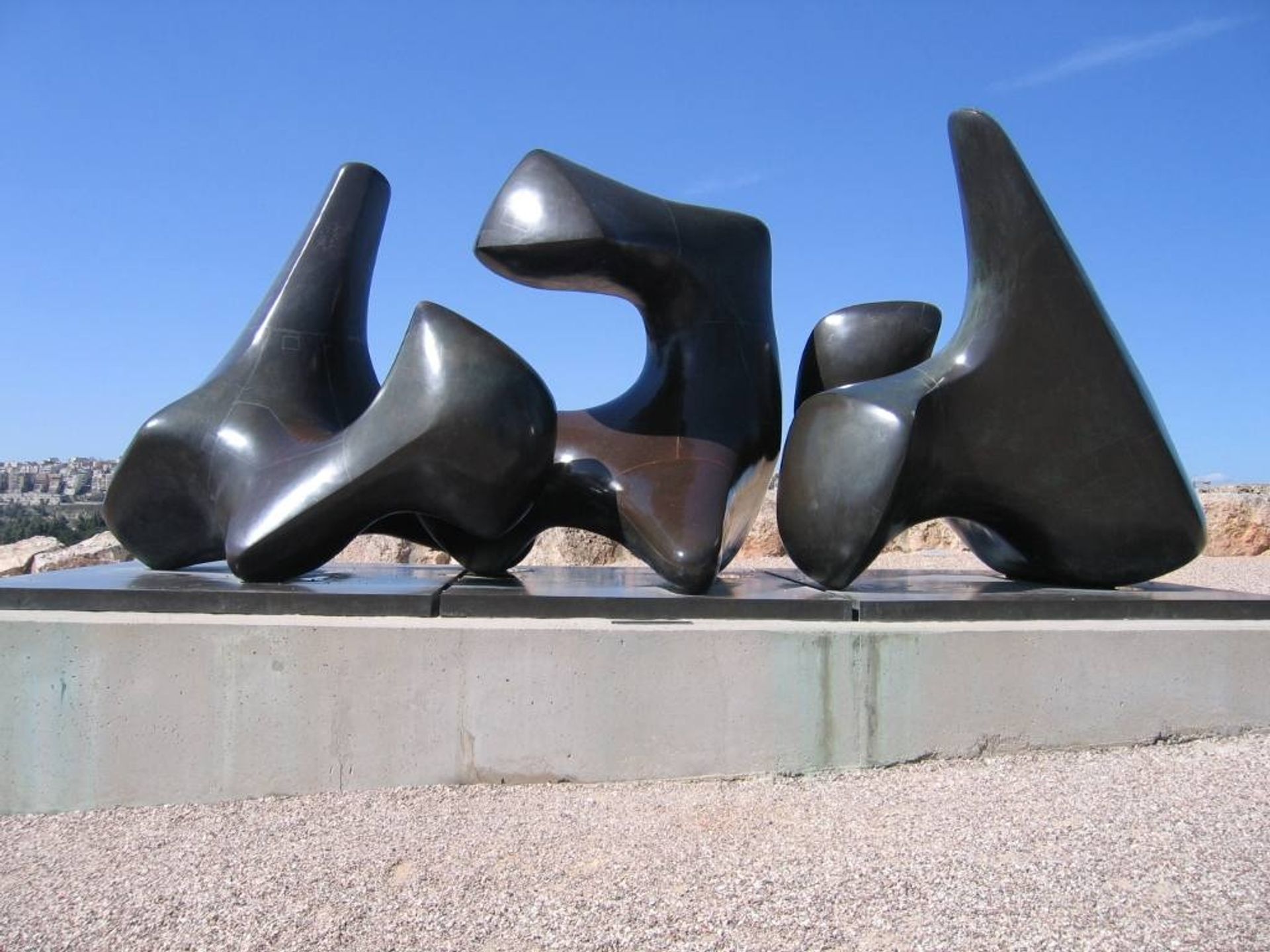 Three Forms: Vertebrae by Henry Moore