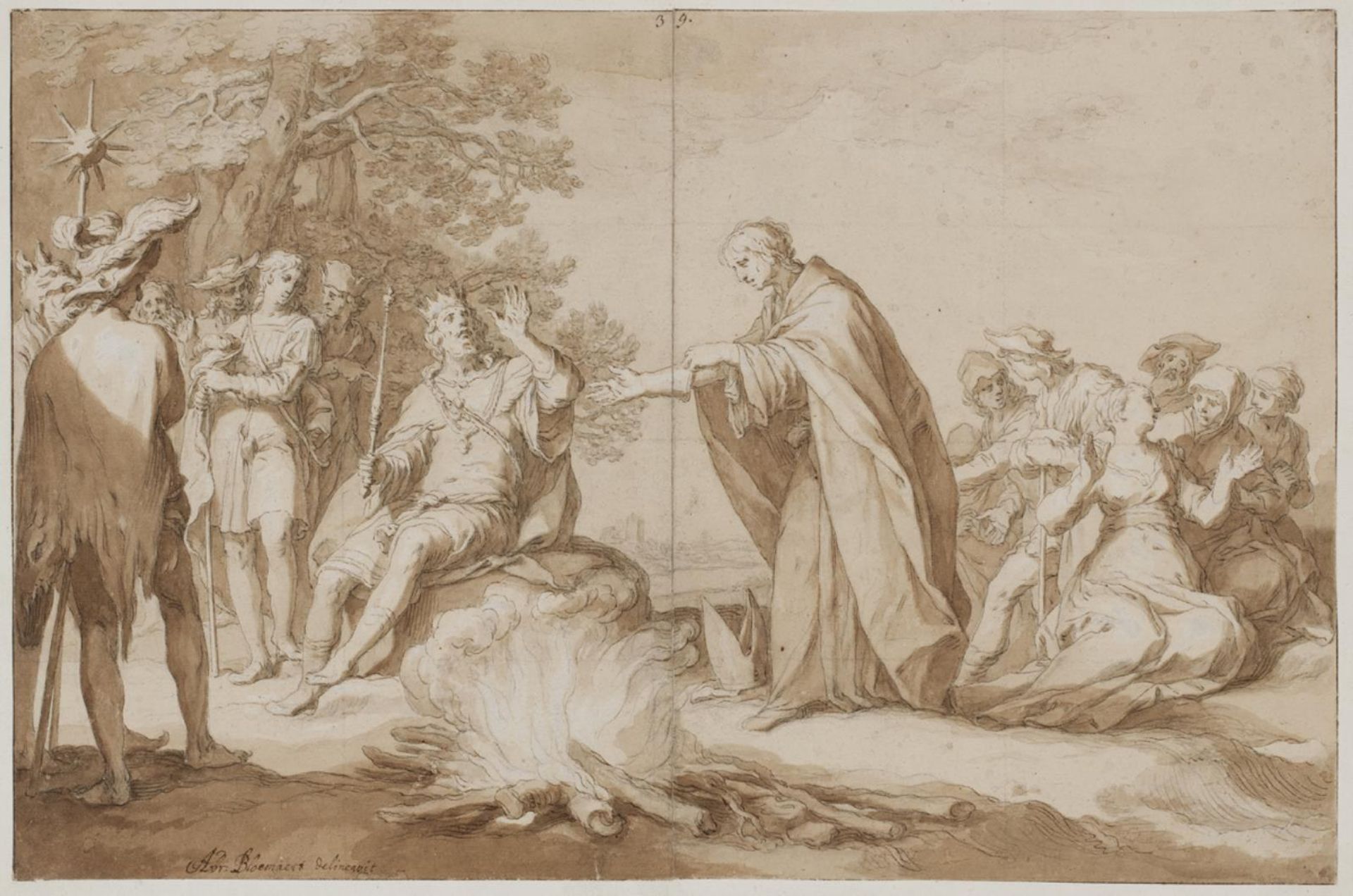 Poppo's Ordeal by Fire by Abraham Bloemaert