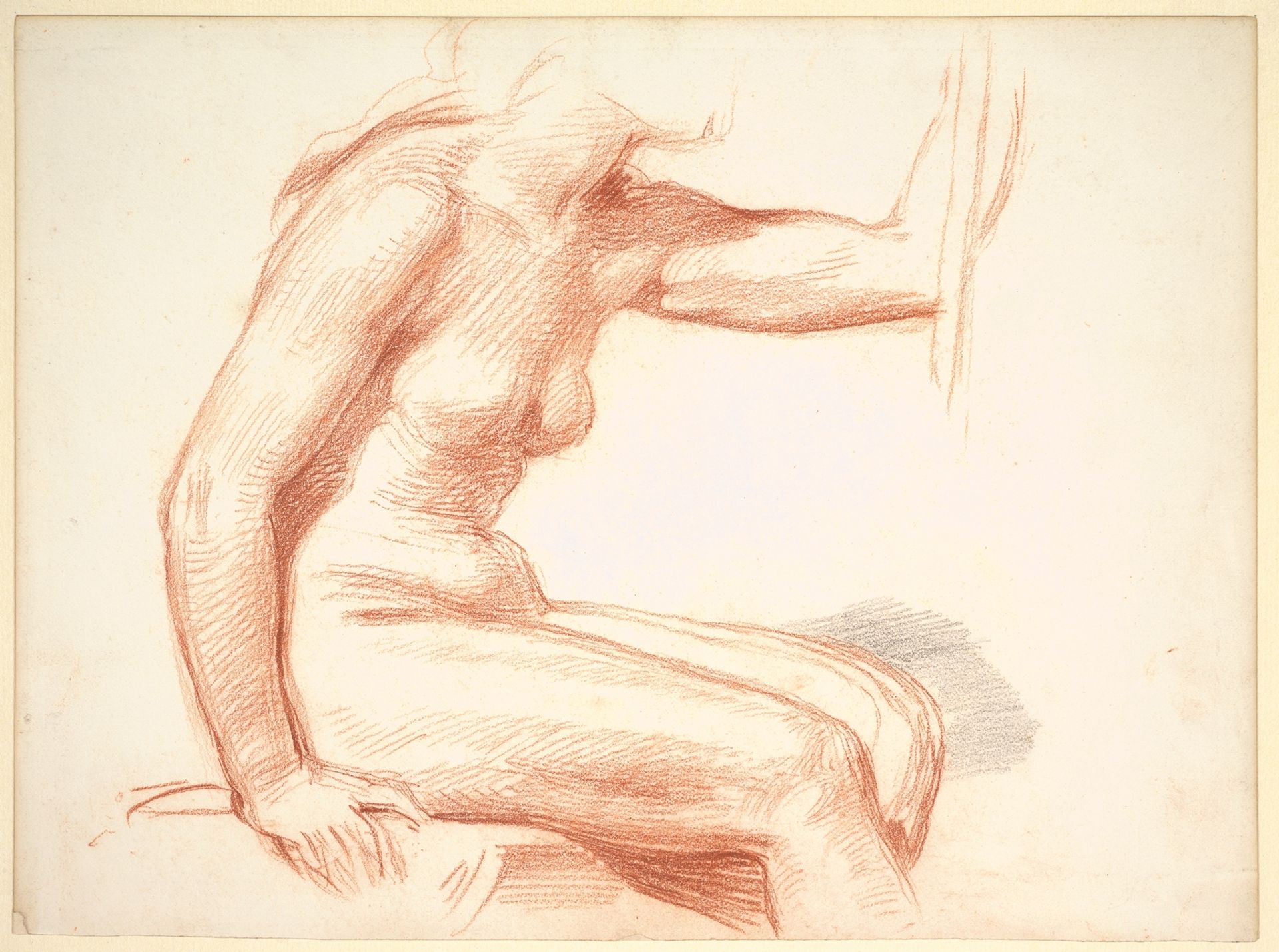 Study of a Female Nude, Seated by George Richmond