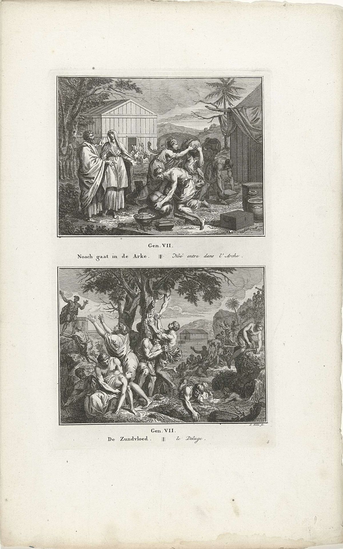 Ark van Noach en 
de zondvloed by Simon Fokke
