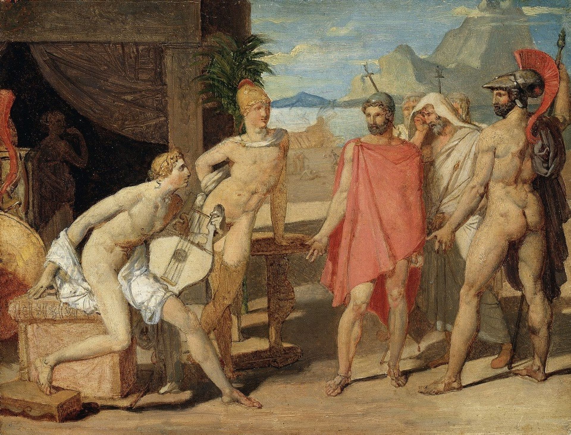 Achilles Receiving in his Tent the Envoys of Agamemnon by Jean Auguste Dominique Ingres