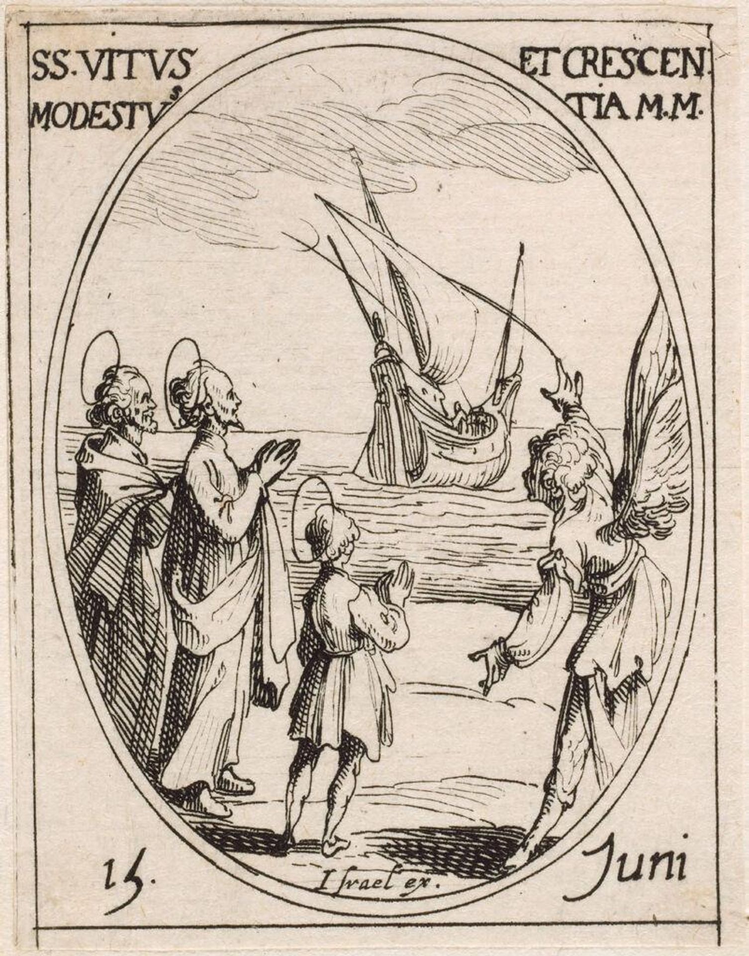 Saints Vitus, Modestus, and Crescentia by Jacques Callot