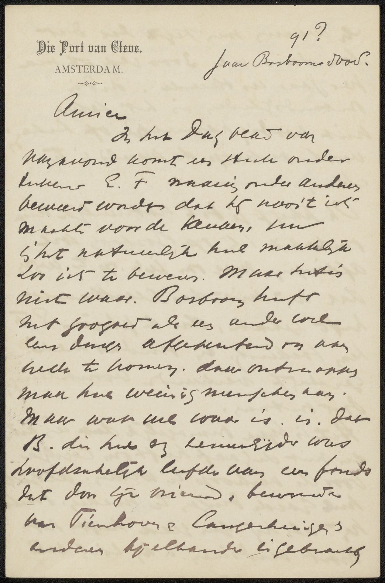 Brief aan Jan Veth by George Hendrik Breitner