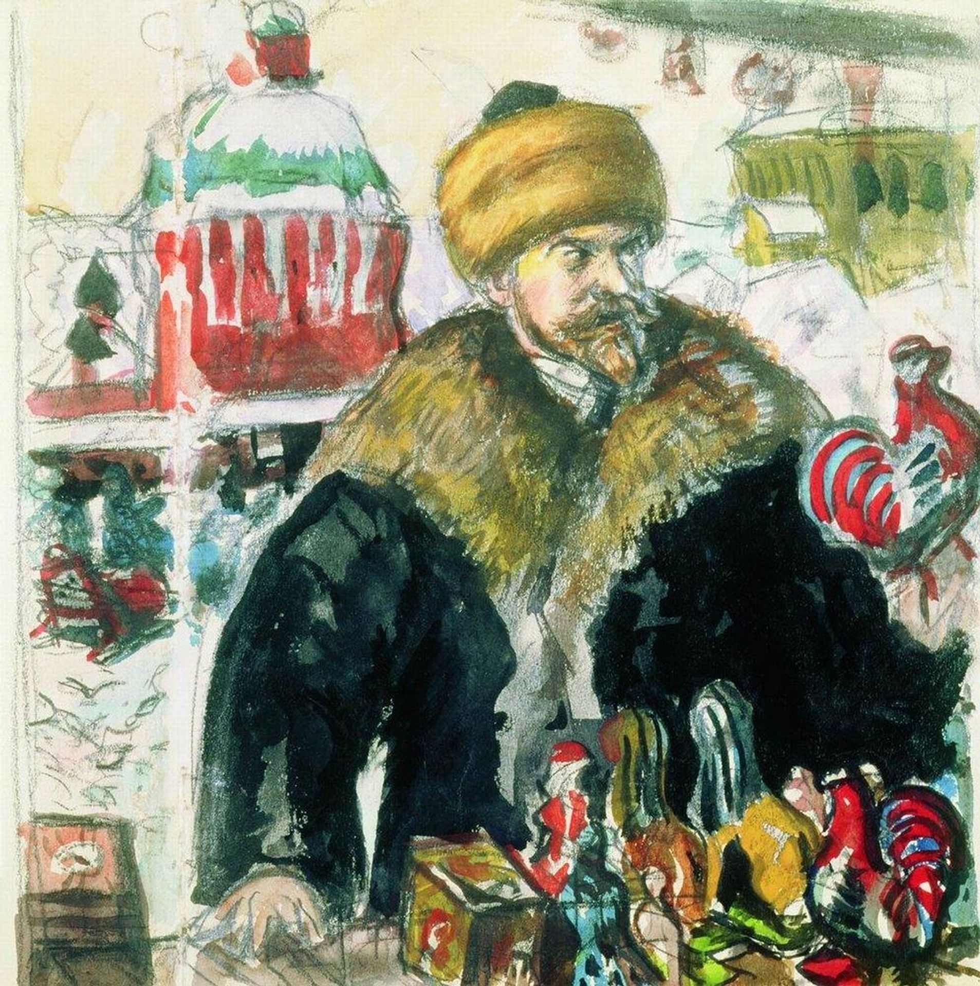 Self Portrait by Boris Kustodiev