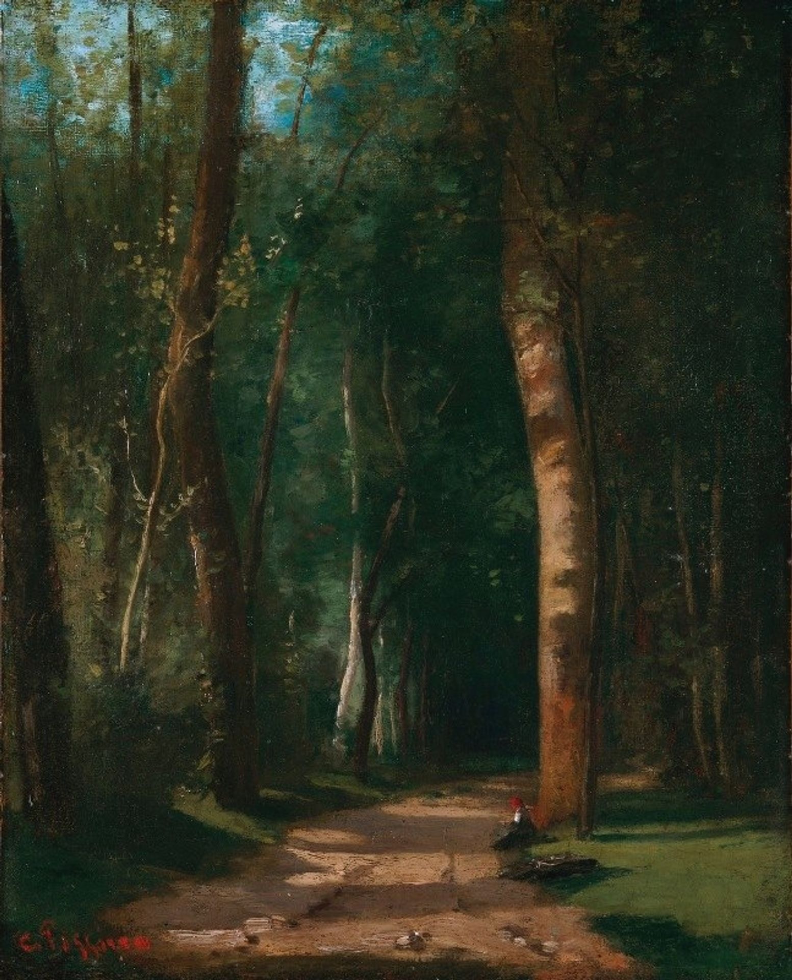 Allée Dans Une Fôret by Camille Pissarro