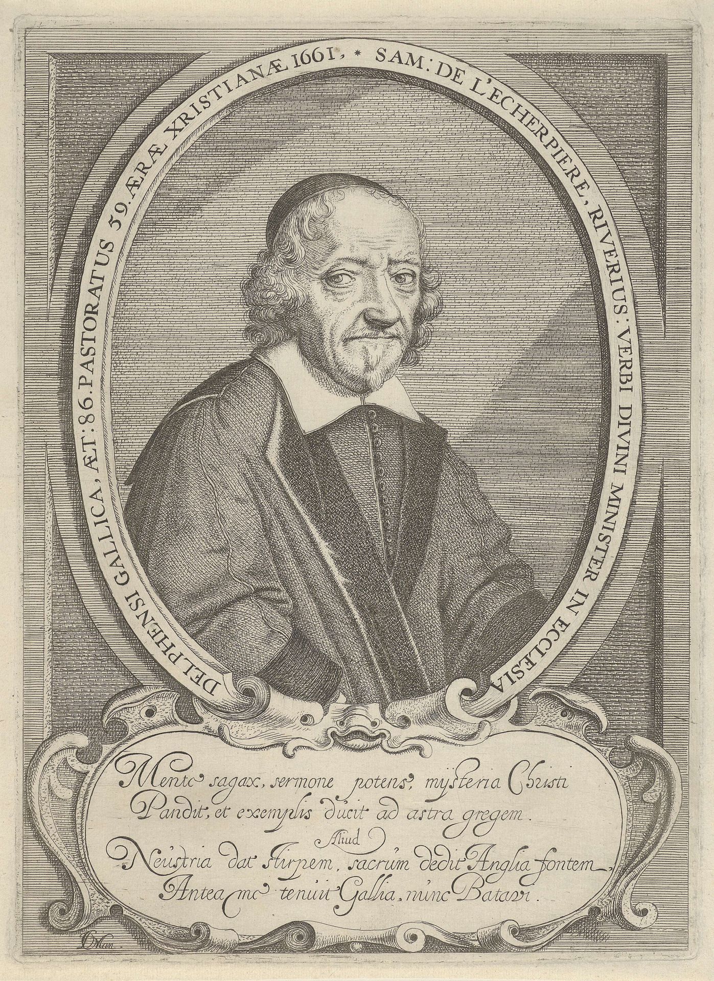 Portret van Samuel de L'Echerpière by Cornelis de Man