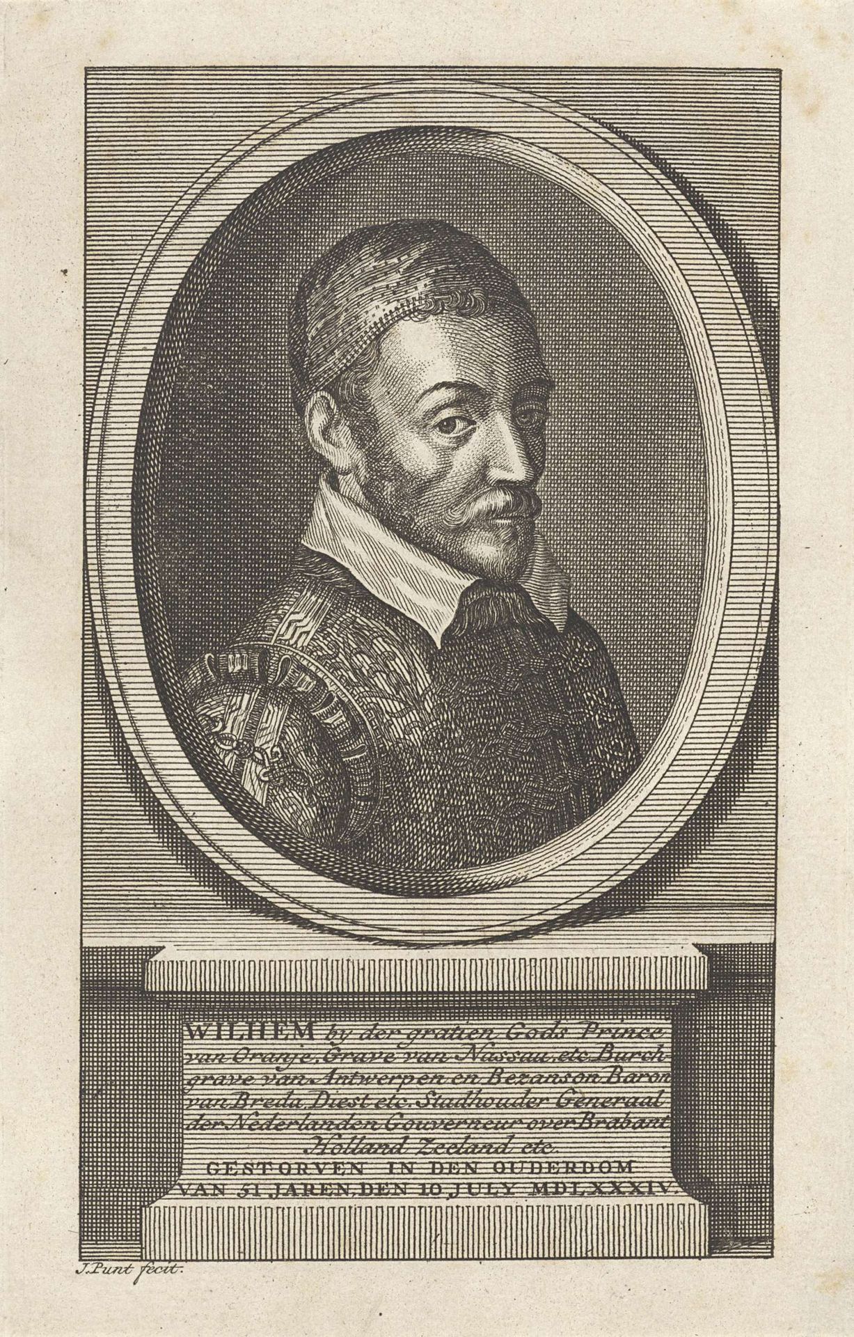 Portret van Willem I, prins van Oranje by Jan Punt