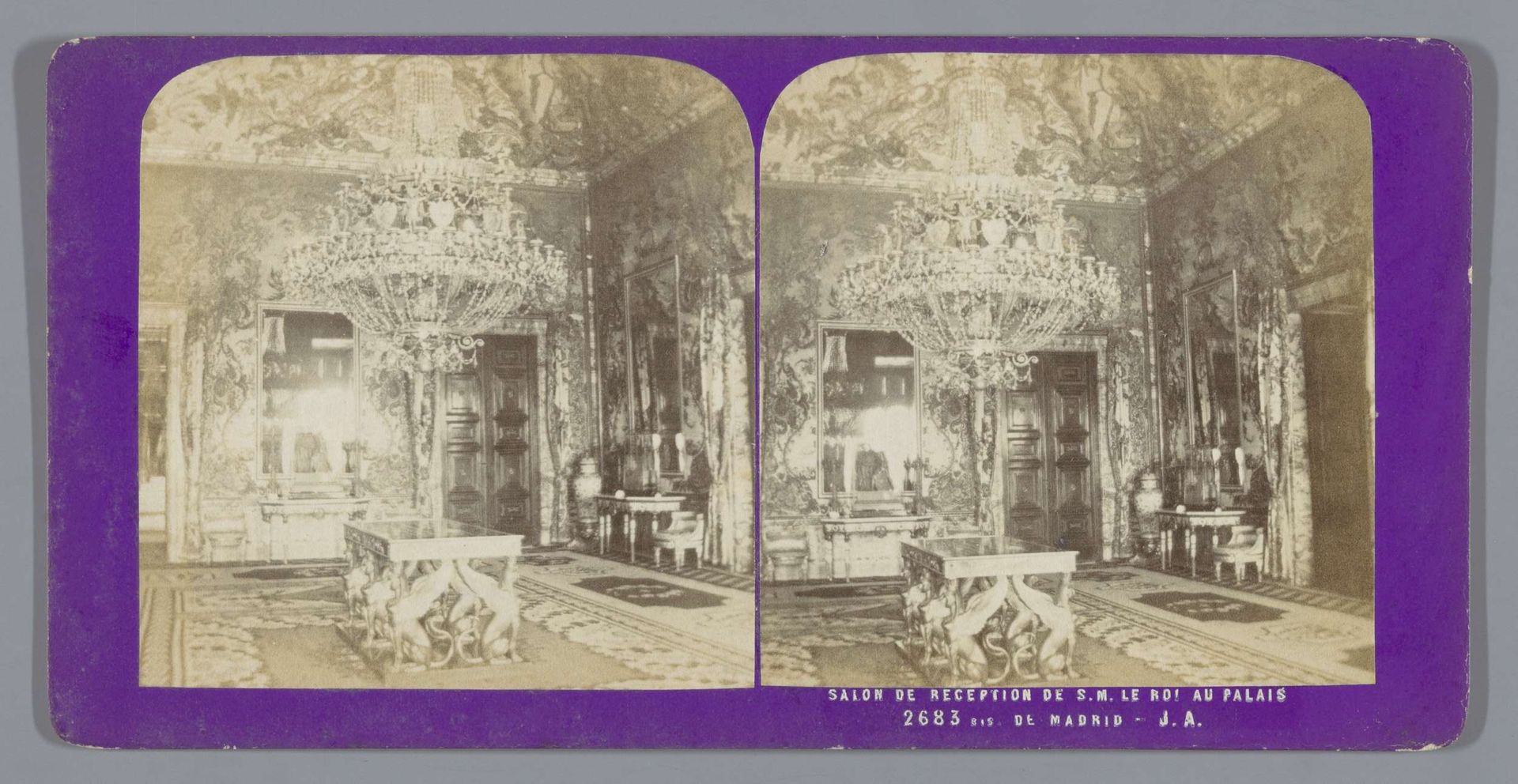 Salon in het Palacio Real te Madrid by Jean Andrieu