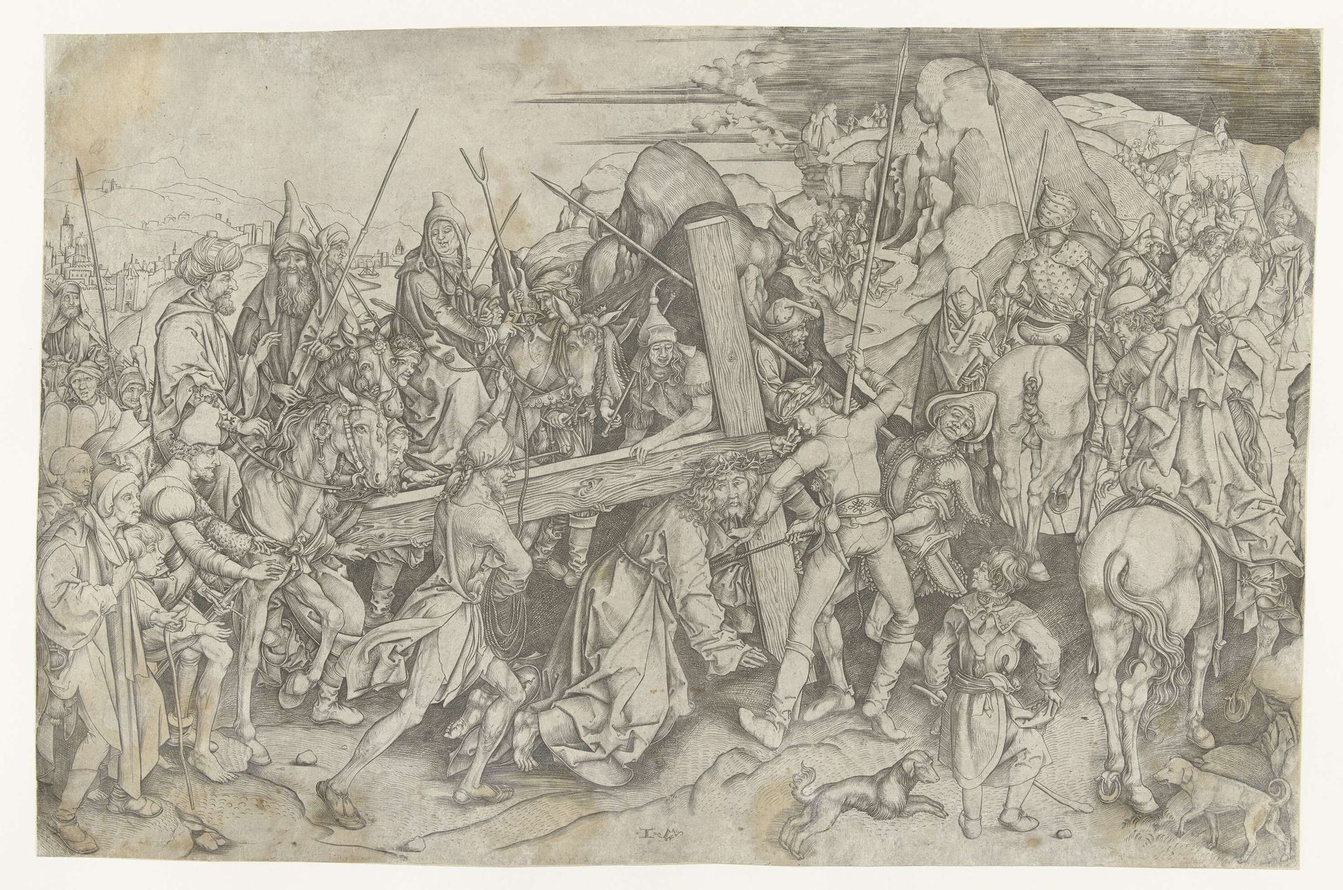 De Kruisdraging by Israhel van Meckenem