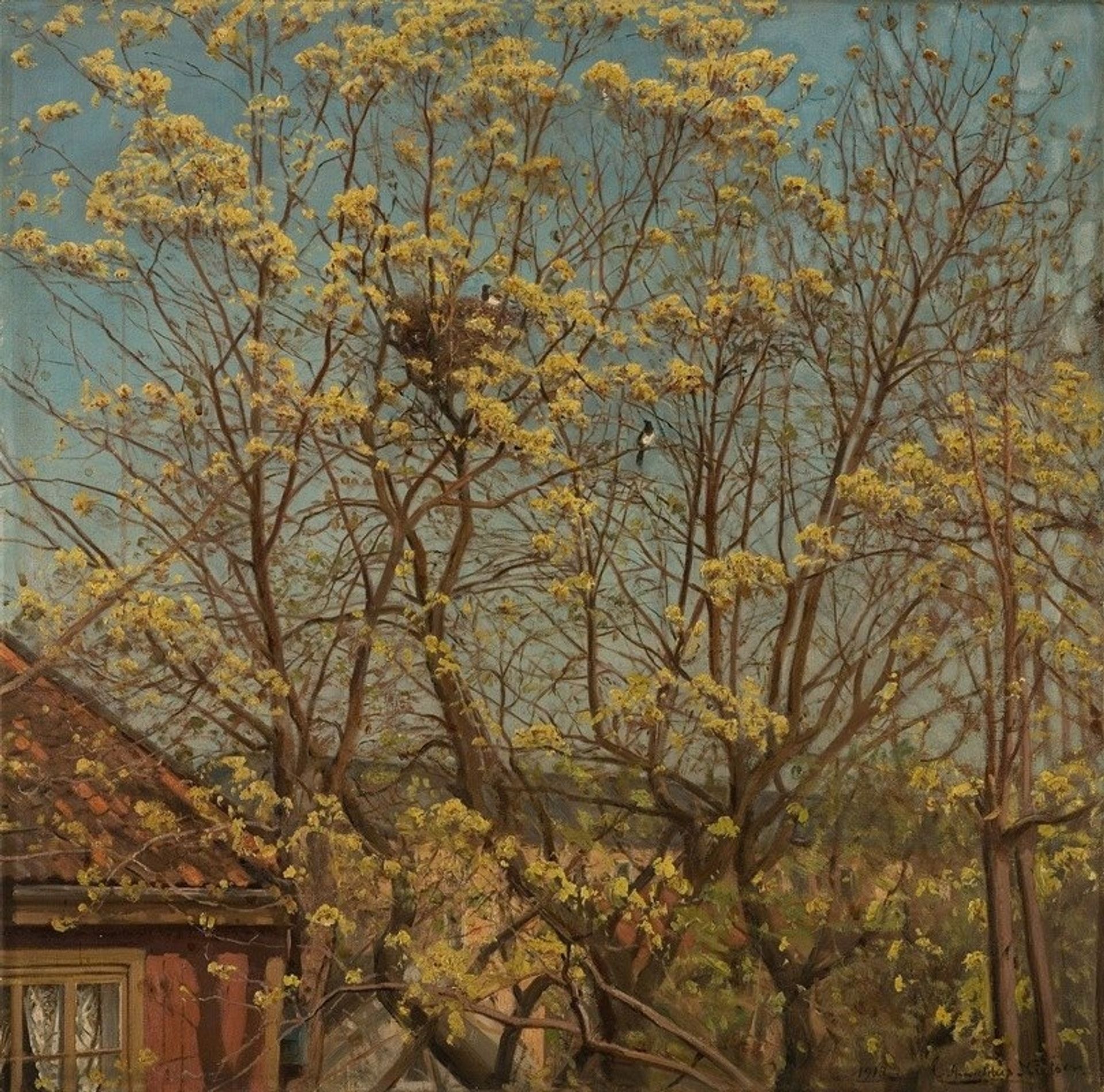 Naboer. Motiv fra ateliervinduet, Majorstuveien 8 by Amaldus Nielsen