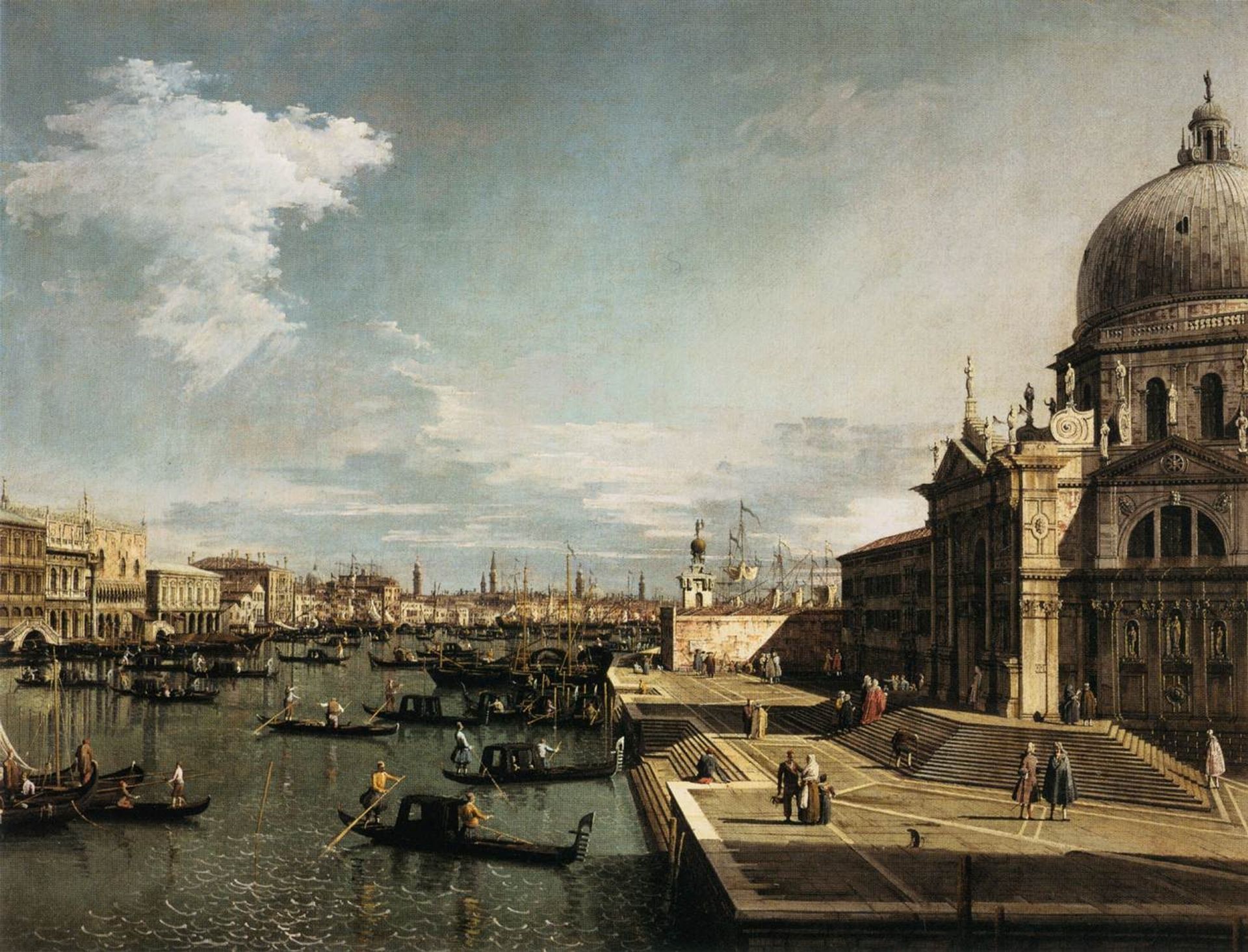 Entrance to the Grand Canal and the Church of La Salute by Canaletto