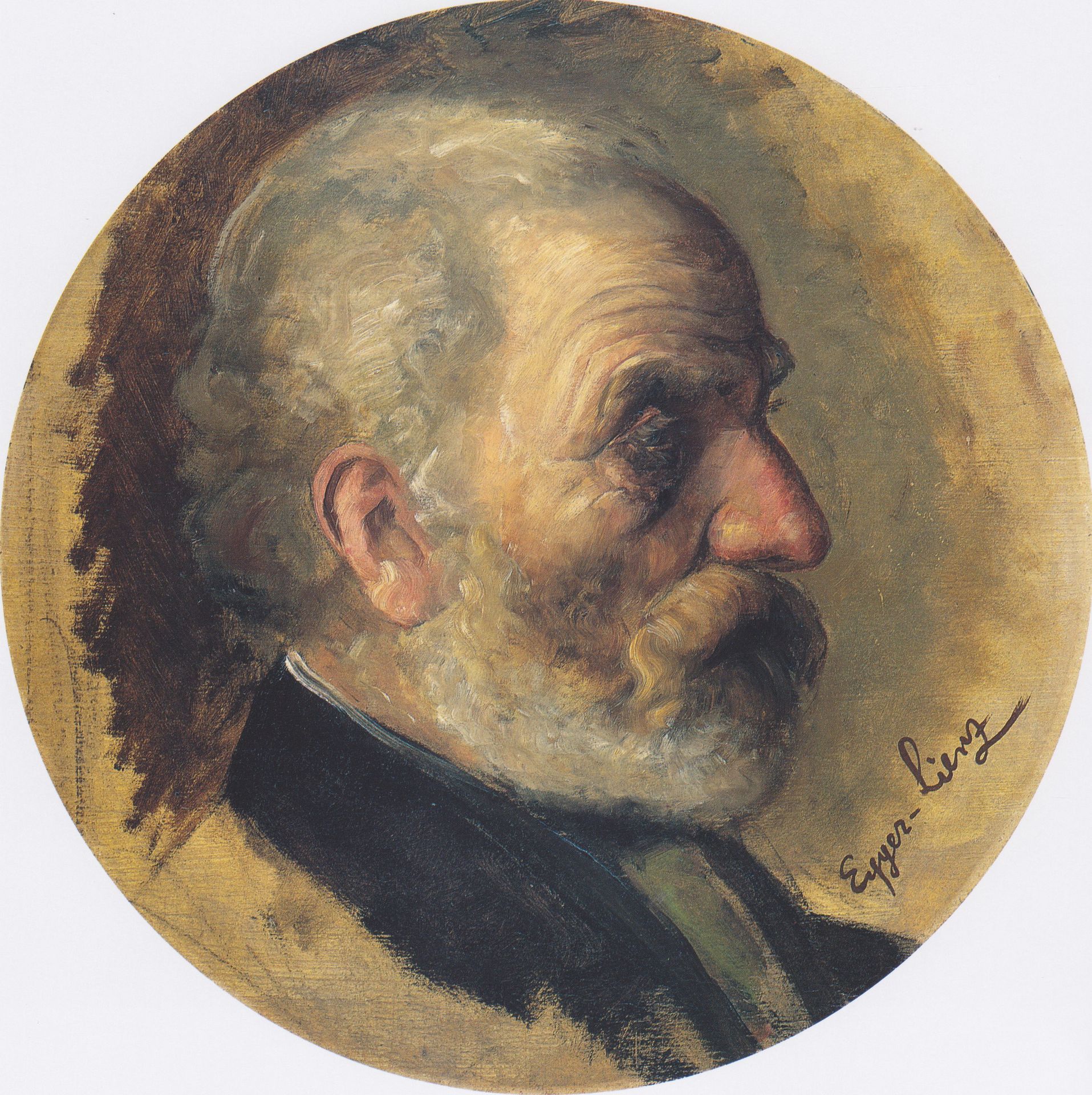 Männerkopf by Albin Egger-Lienz