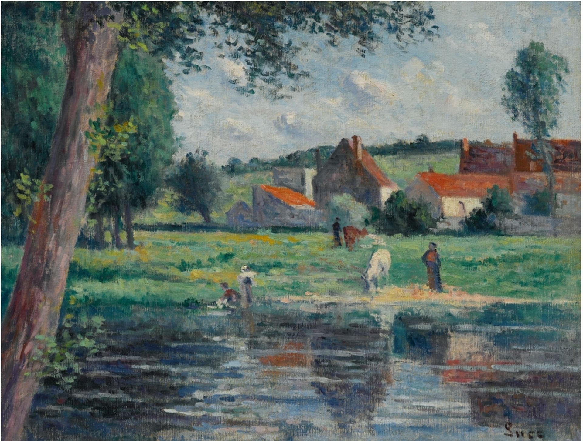 Drinker at the edge of the Cure by Maximilien Luce