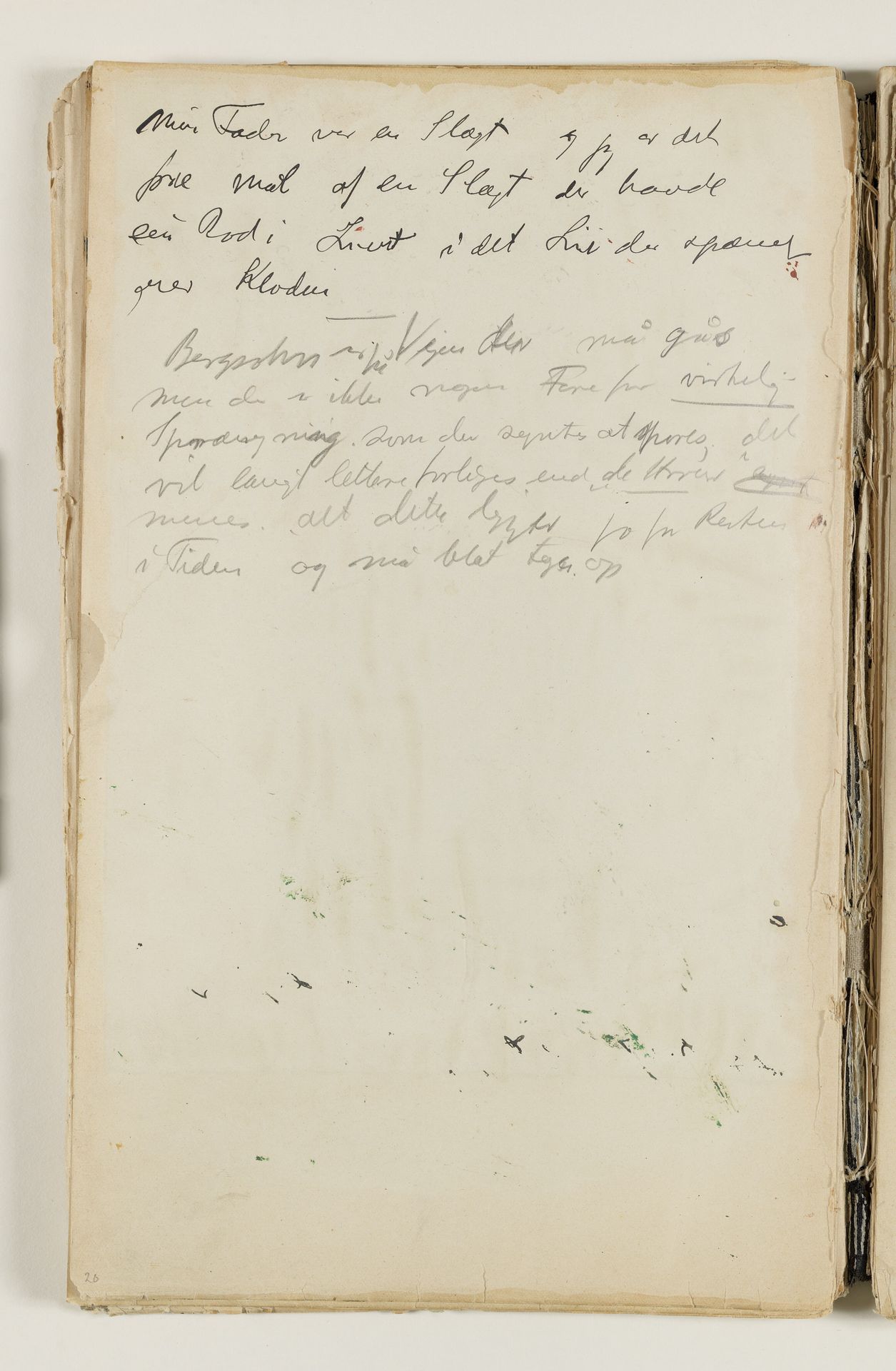 Notater, om slægten og livet; om Bergson der befinder sig på "Vejen der må gås"; om at forliges med tiden by J.A. Jerichau (II)