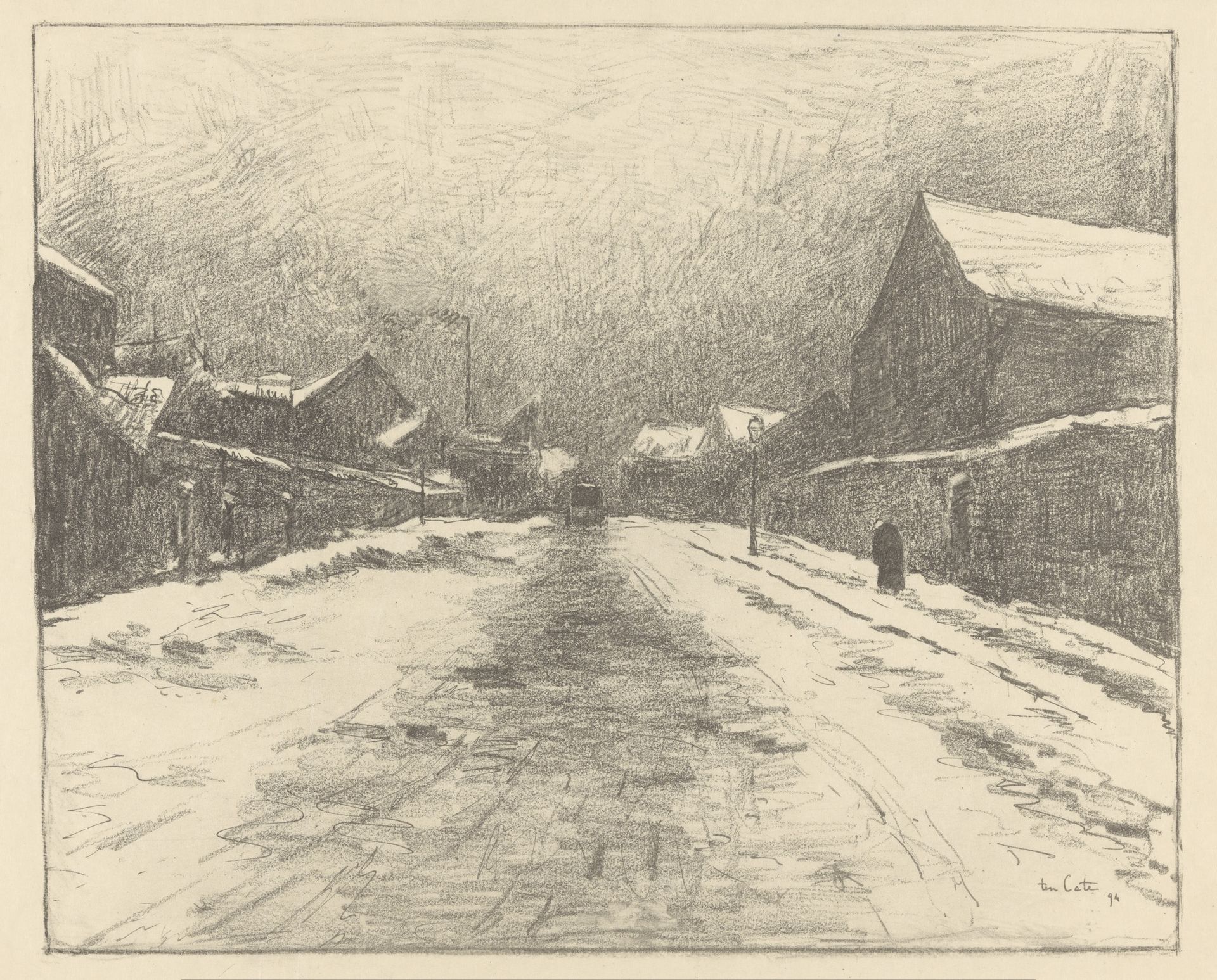 Besneeuwde straat by Siebe Johannes ten Cate