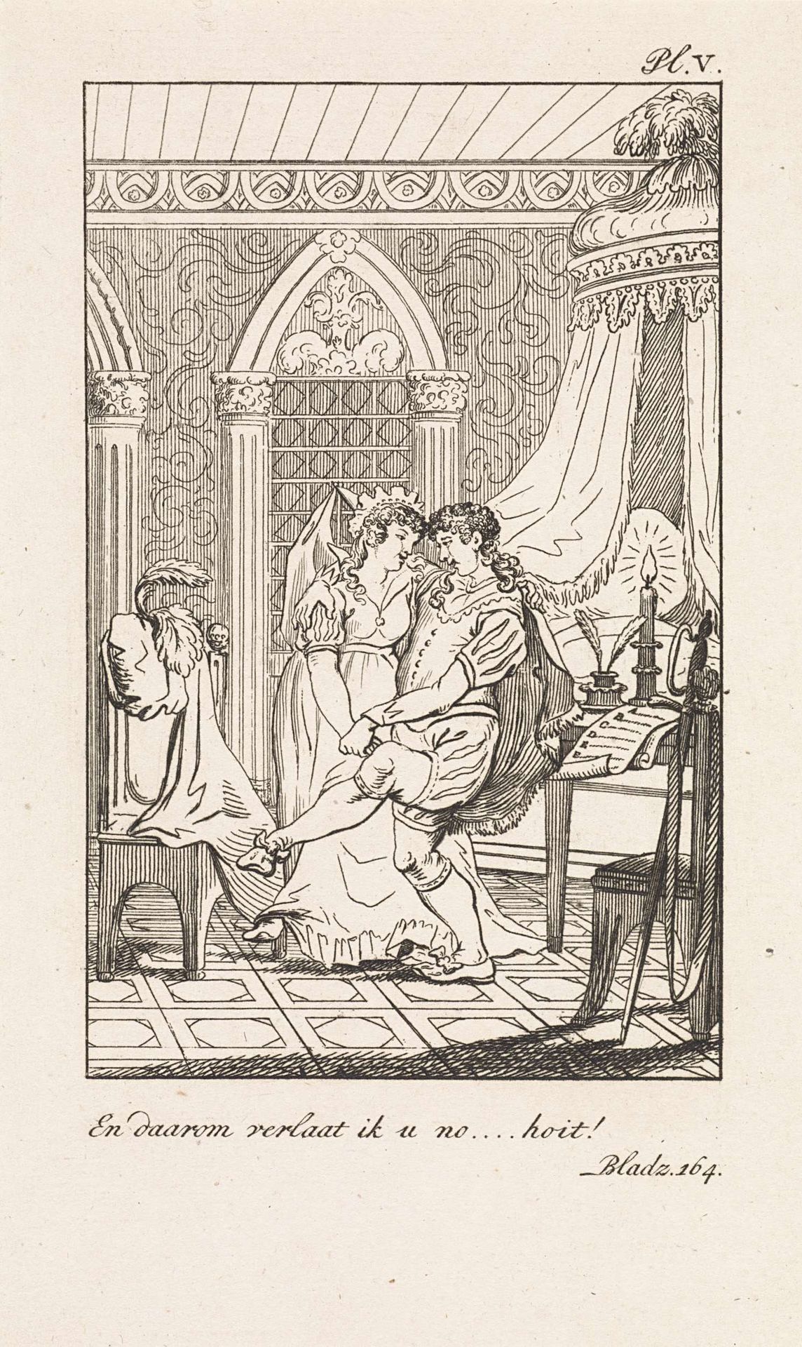 Paar in een slaapkamer by Daniël (I) Veelwaard