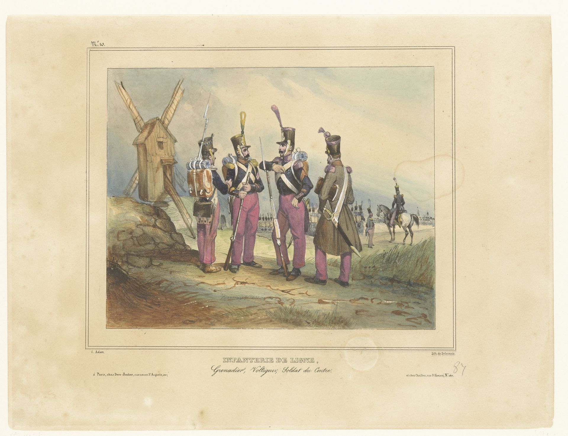 Vier infanteristen van de linie by Victor Adam