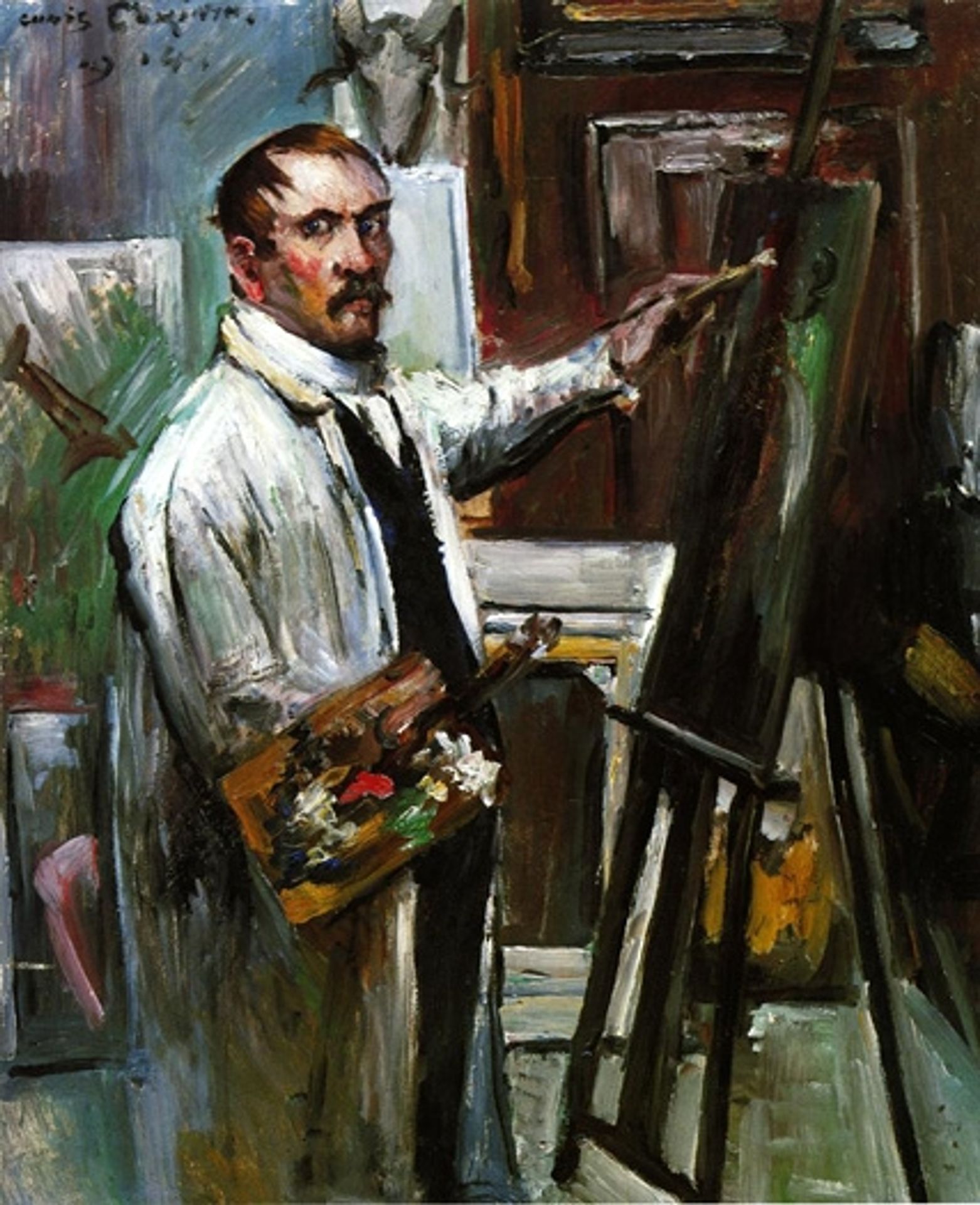 Self-Portrait in the Studio by Lovis Corinth
