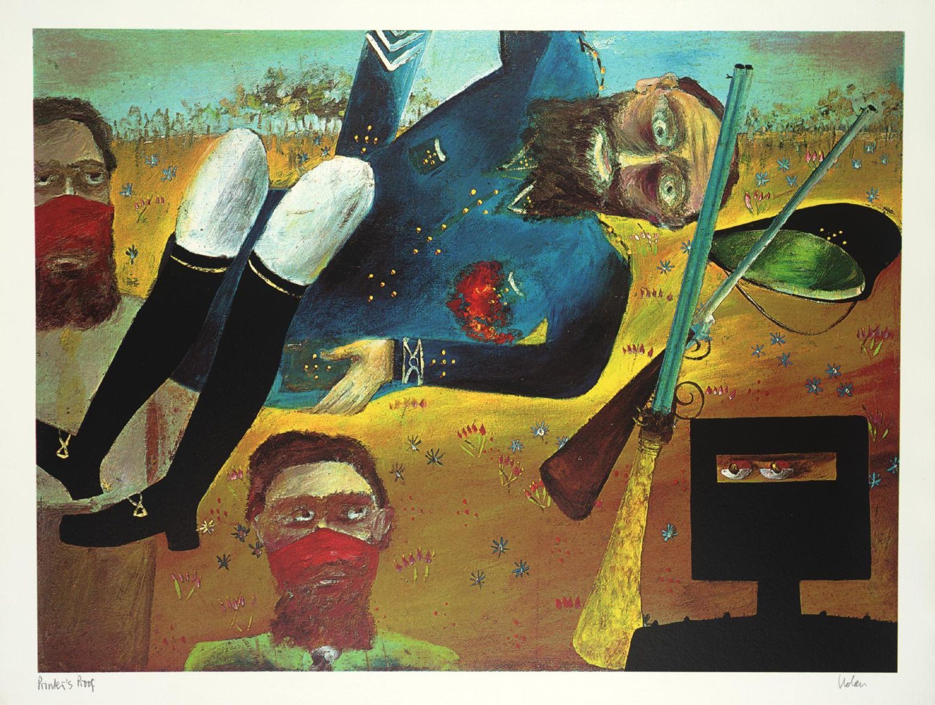 6. Death of Sergeant Kennedy by  Sir Sidney Nolan