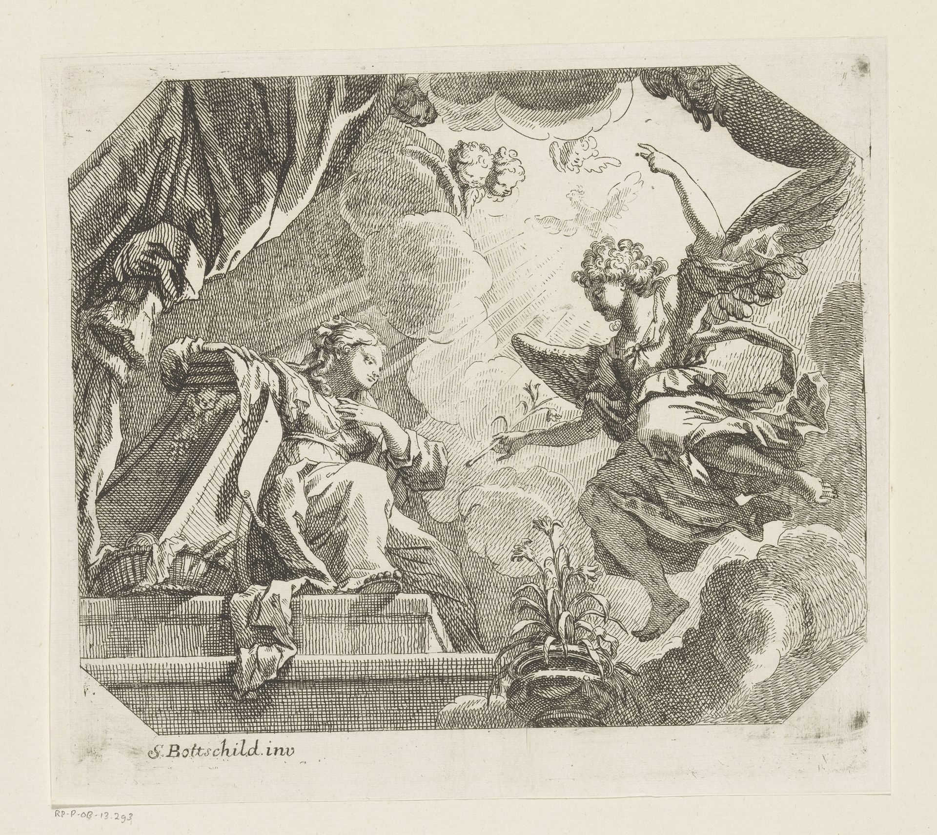 Verkondiging aan Maria by Samuel Bottschild