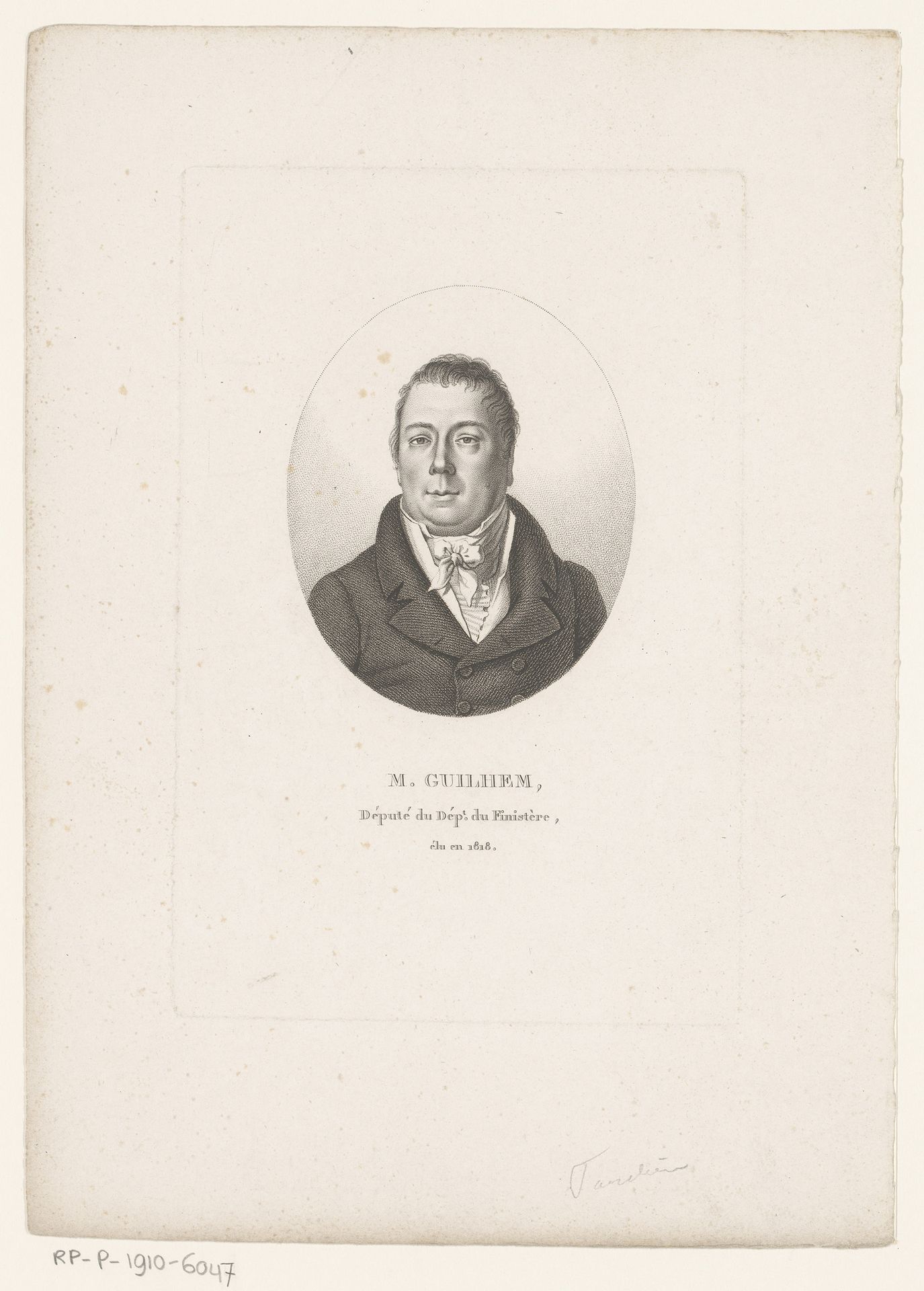 Portret van Jean-Pierre Olivier Guilhem by Ambroise Tardieu