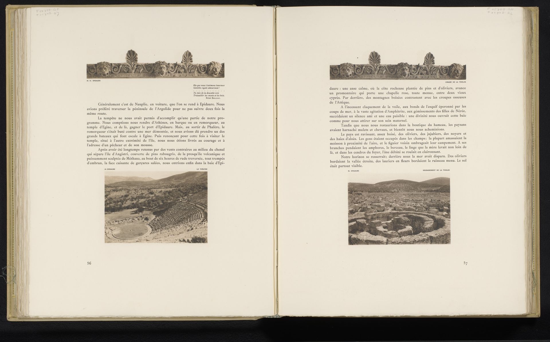Versieringen van de tholos van Epidaurus by Frédéric Boissonnas