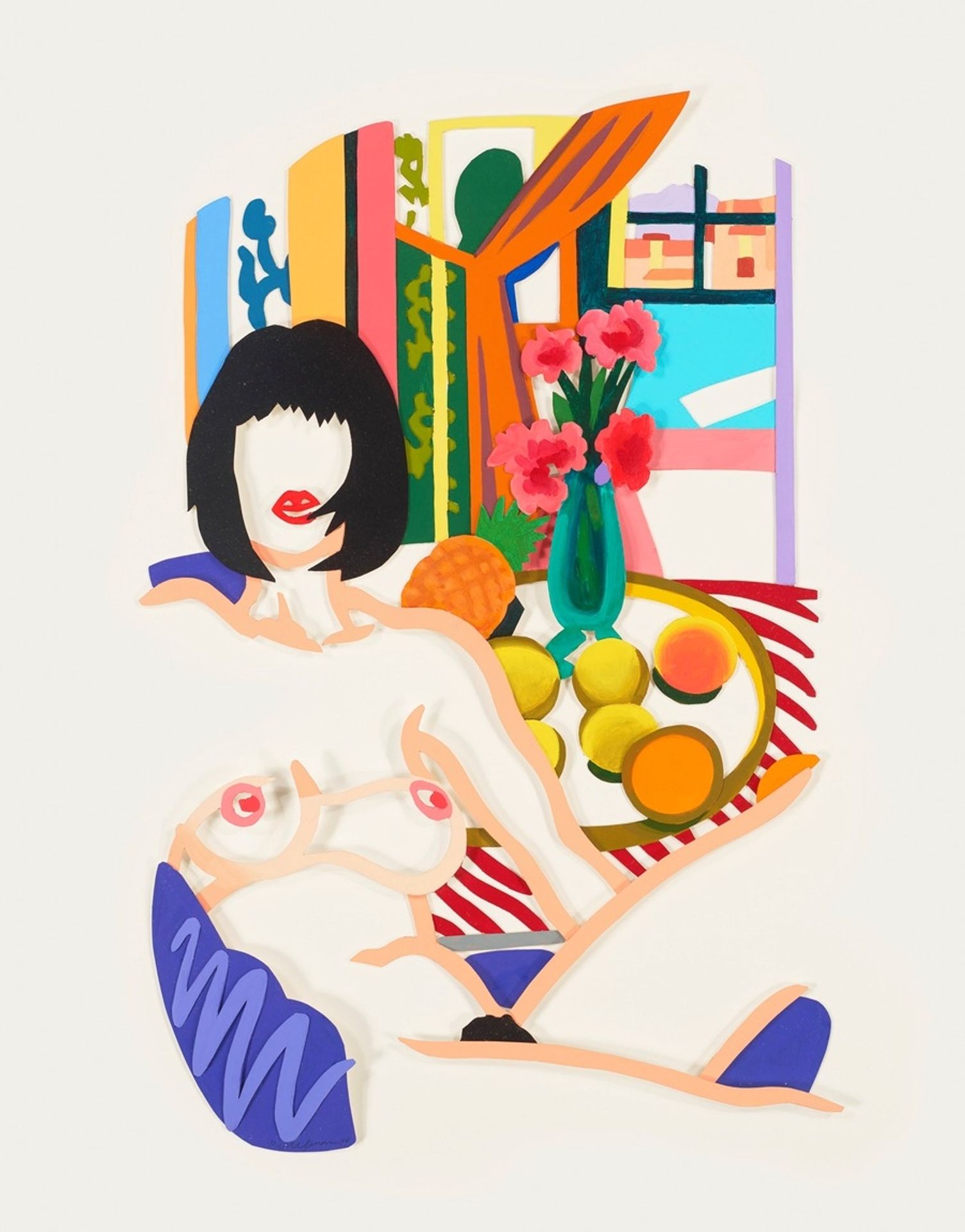 Maquette for Monica and Matisse Interior with Phonograph by Tom Wesselmann