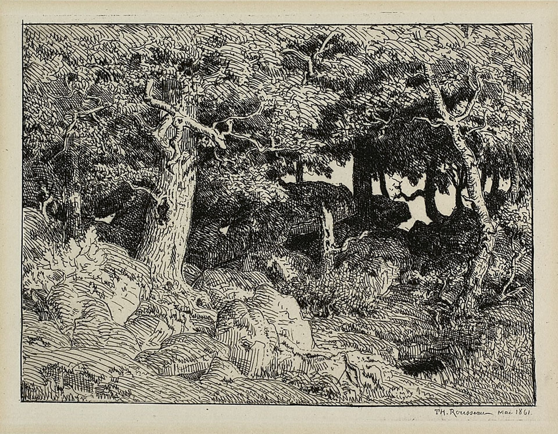 Oak from Rocks by Theodore Rousseau