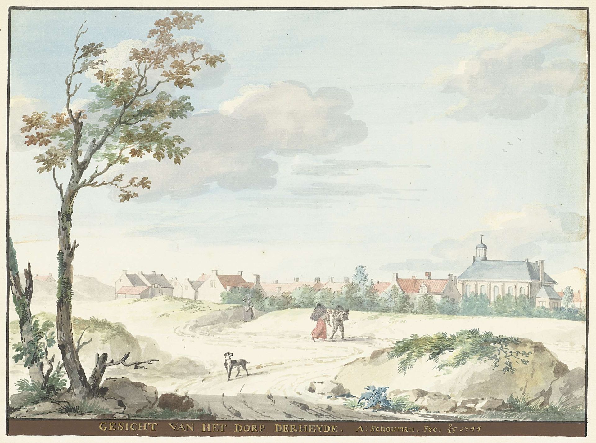 Het dorp Terheijden by Aert Schouman