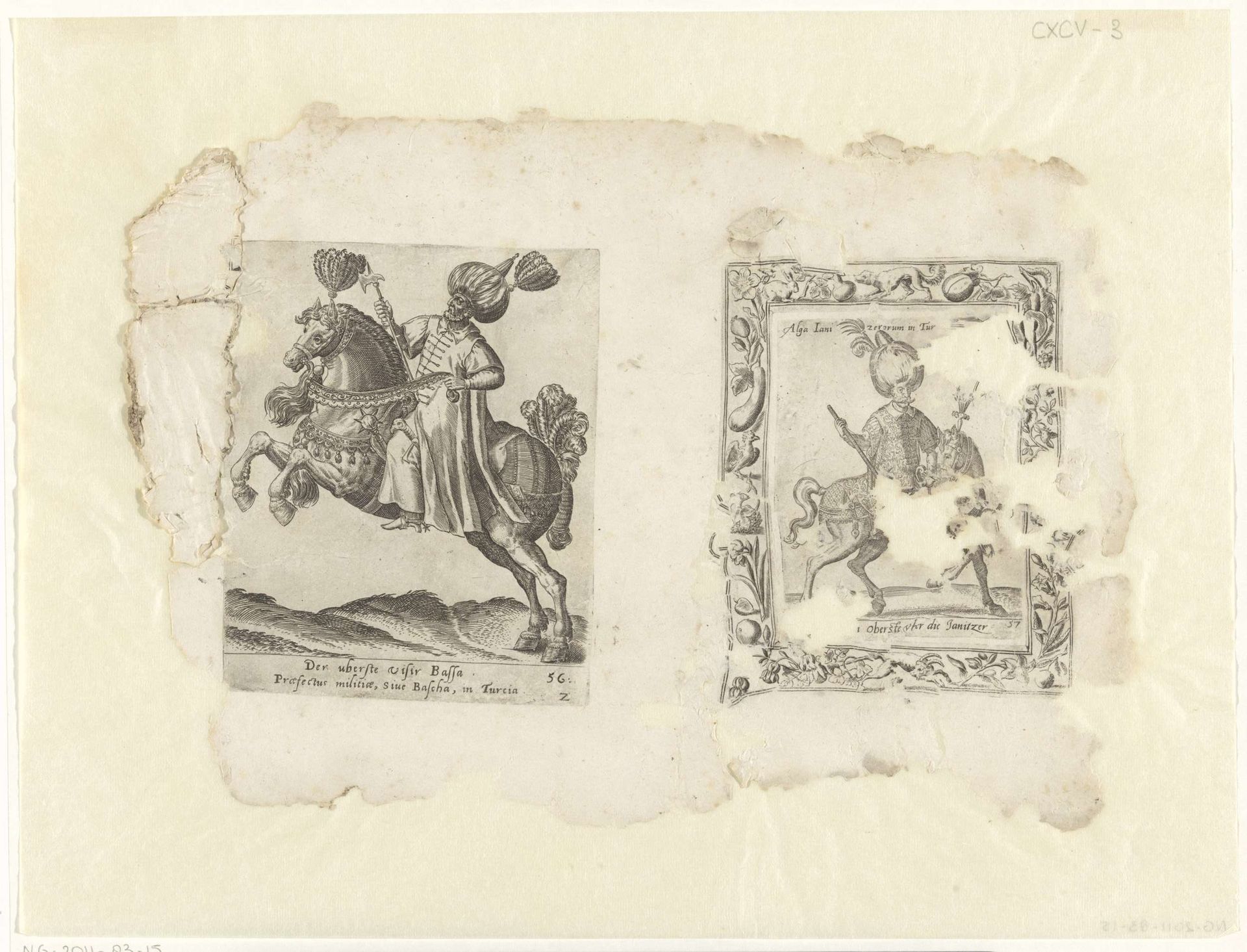 Groot-vizier Ibrahim Pasha en de leider van de Janitsaren by Abraham de Bruyn