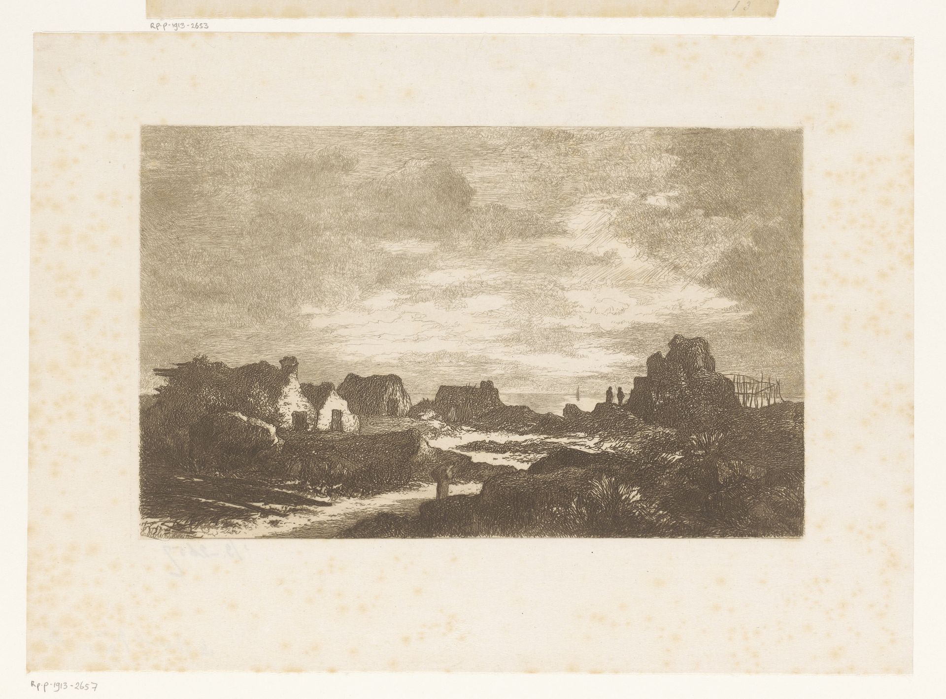 Gezicht op Chaussy bij Grandville by Emilie Rolin-Jacquemijns