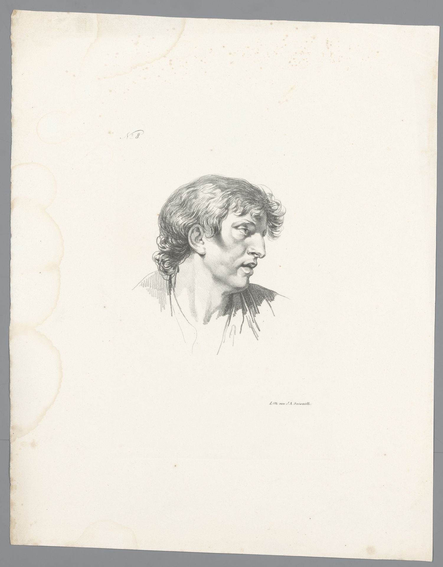 Hoofd van een man by Jean Augustin Daiwaille