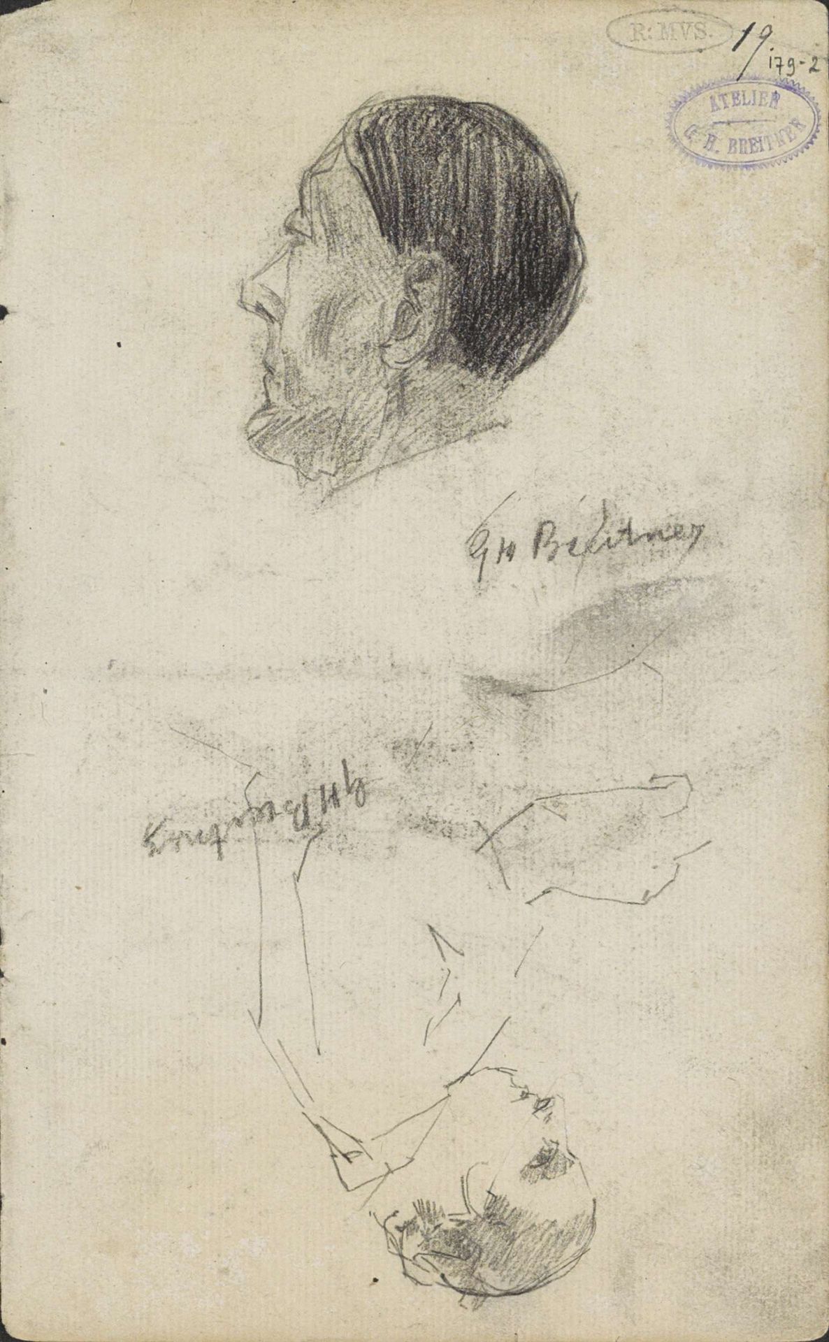 Twee figuurstudies by George Hendrik Breitner