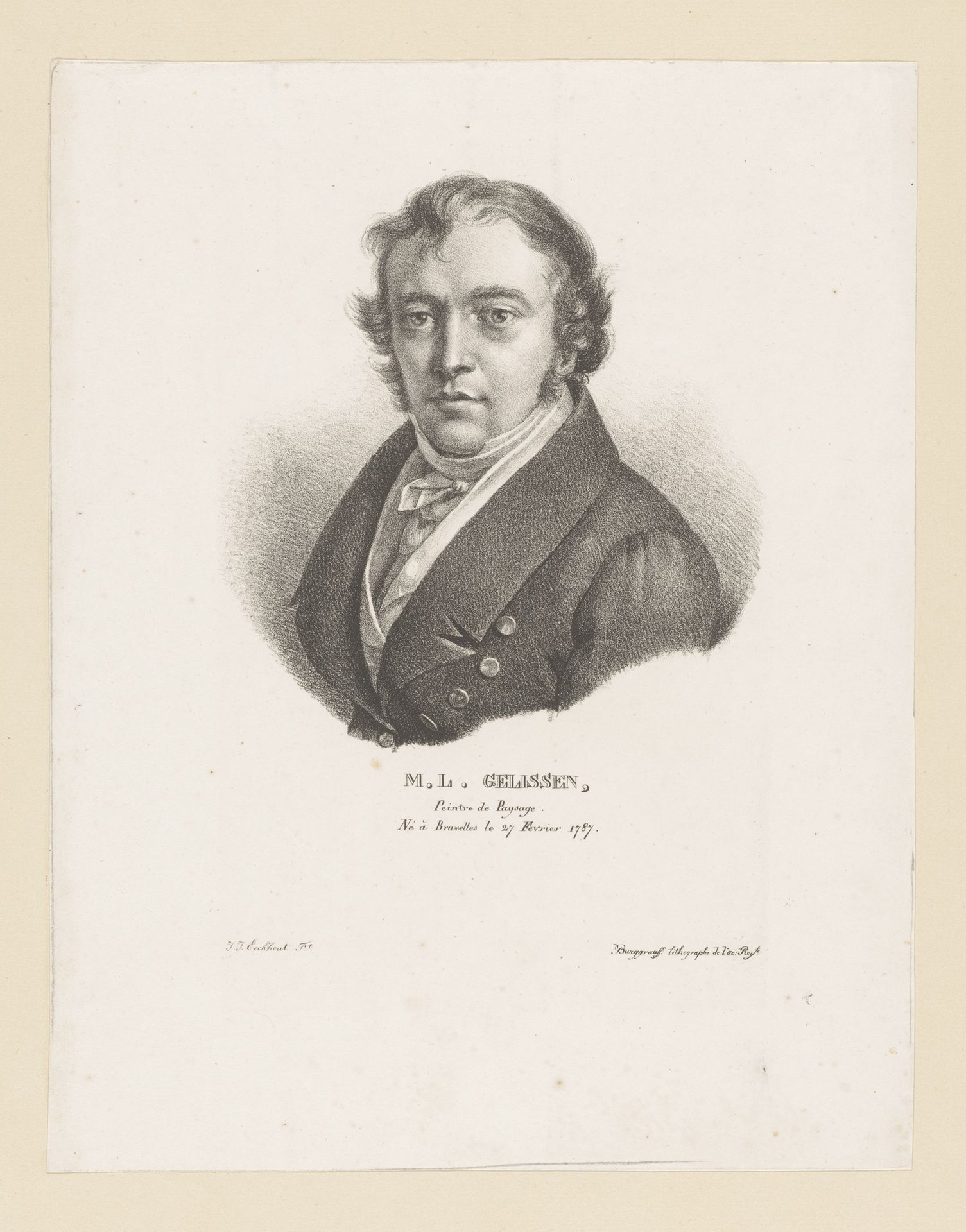 Portret van Maximilien Lambert Gelissen by Guillaume Philidor Van den Burggraaff