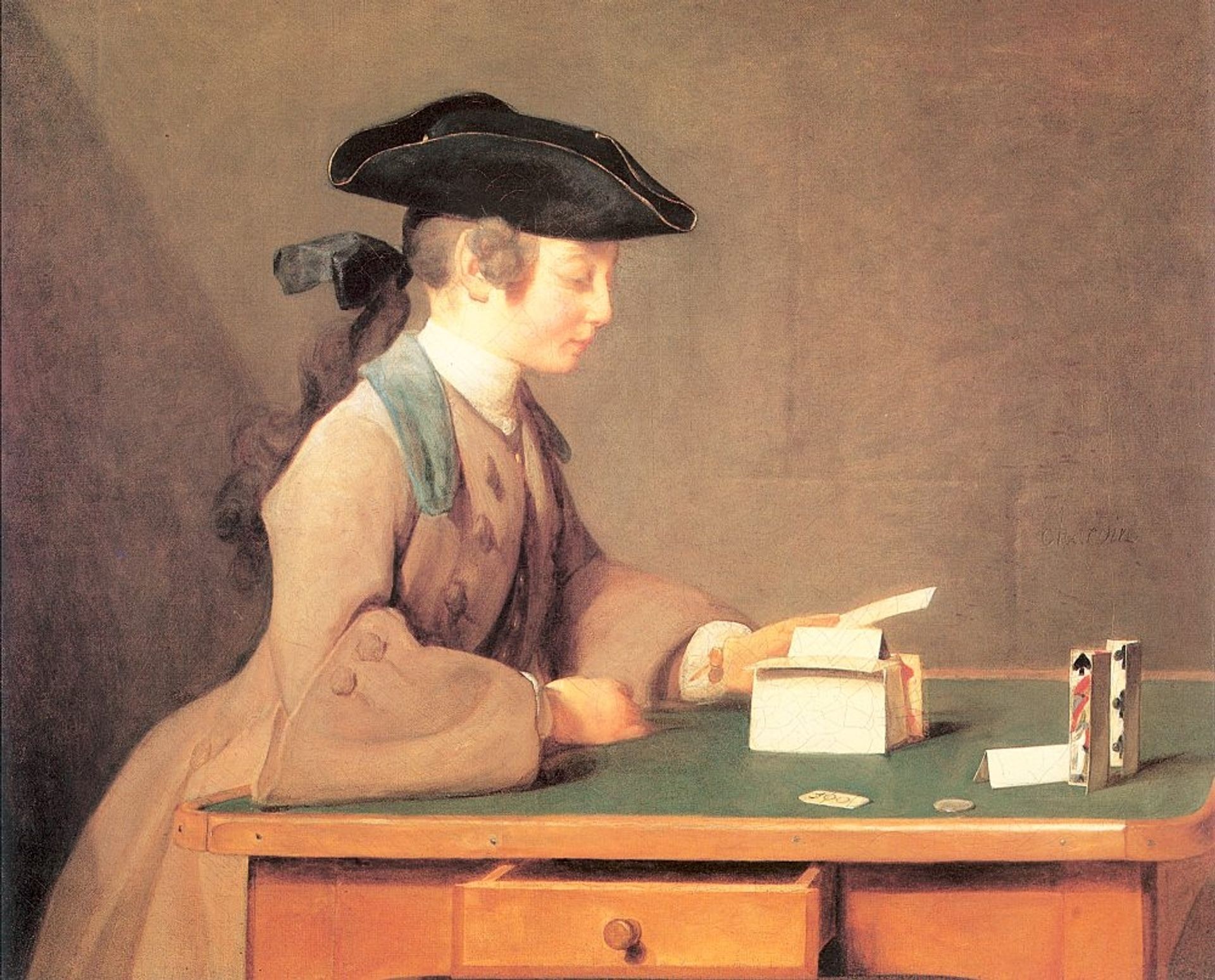 The House of Cards by Jean-Baptiste-Simeon Chardin