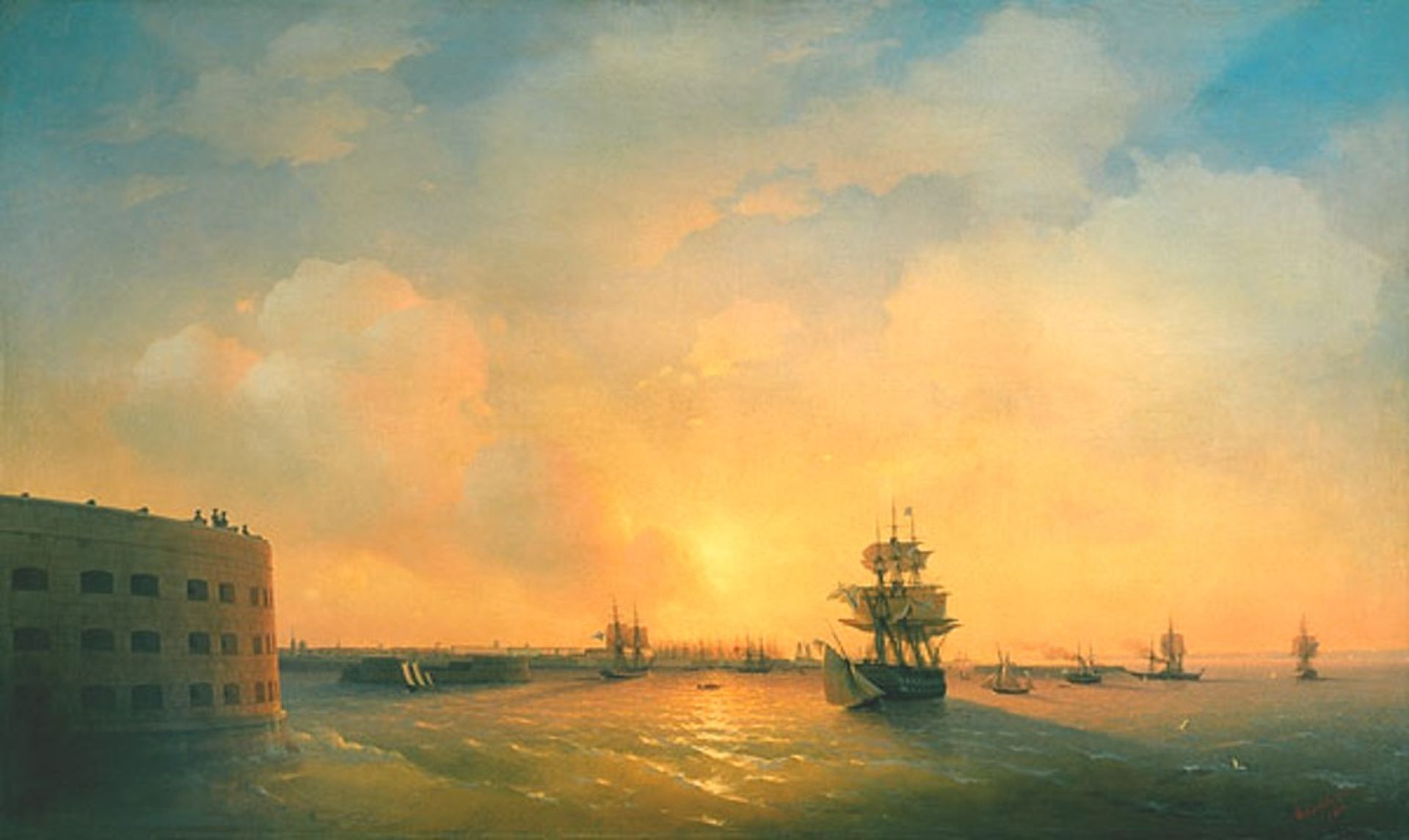Kronstadt fort The emperor Alexander by Ivan Konstantinovich Aivazovsky
