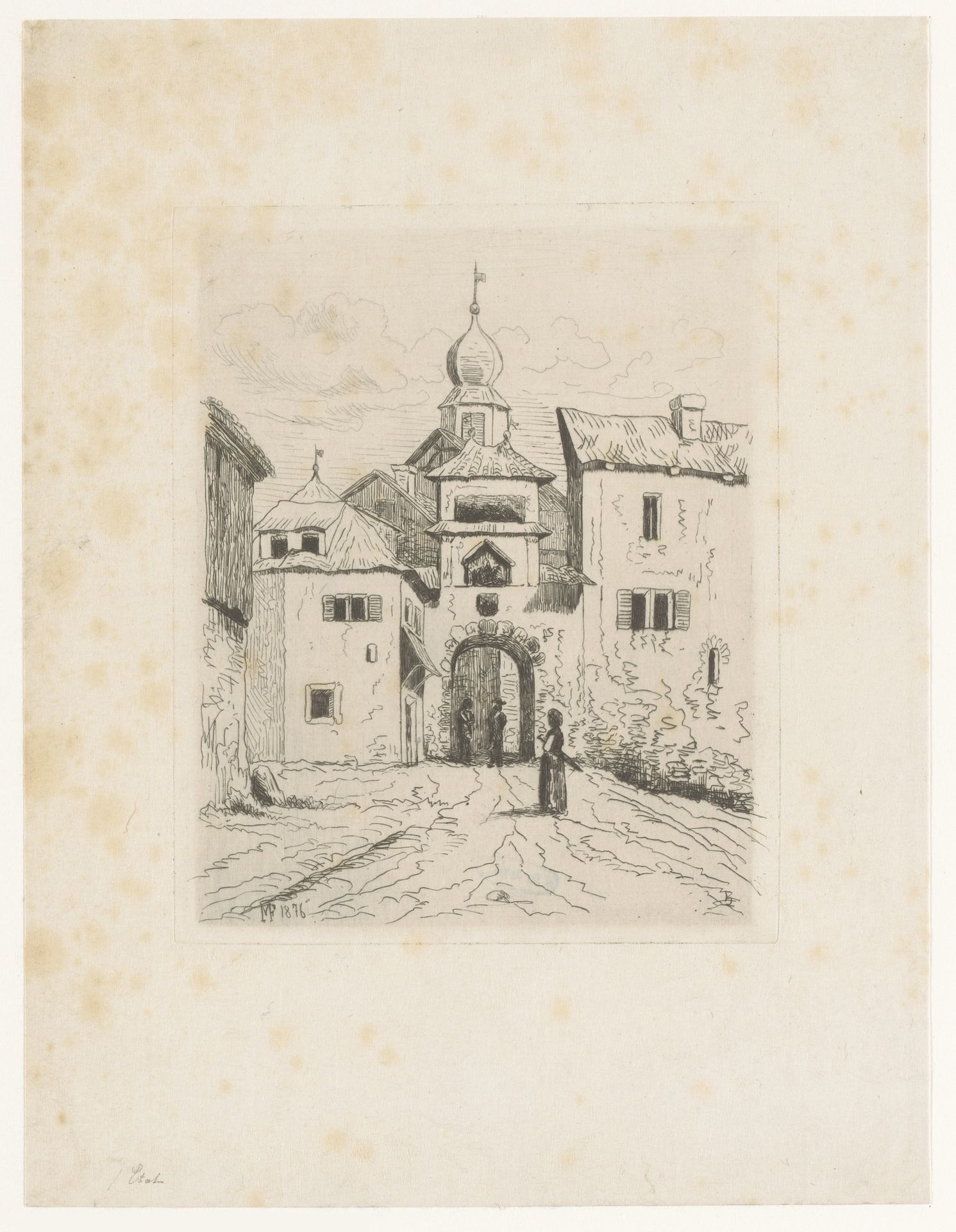 Stadspoort by Maria van (gravin van Vlaanderen) Hohenzollern-Sigmaringen